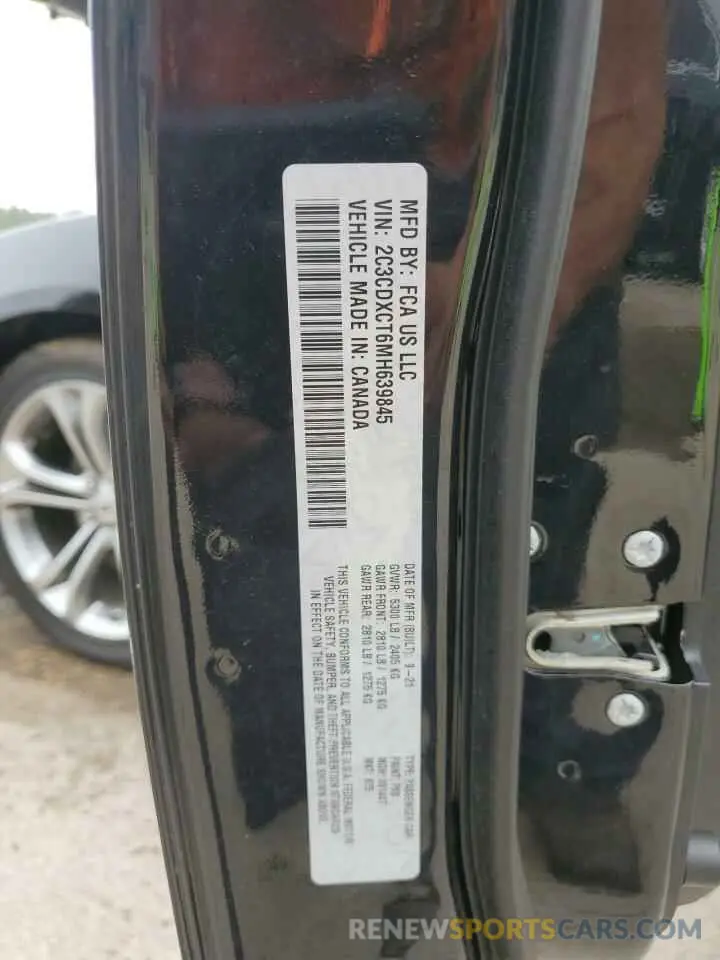 12 Фотография поврежденного автомобиля 2C3CDXCT6MH639845 DODGE CHARGER 2021