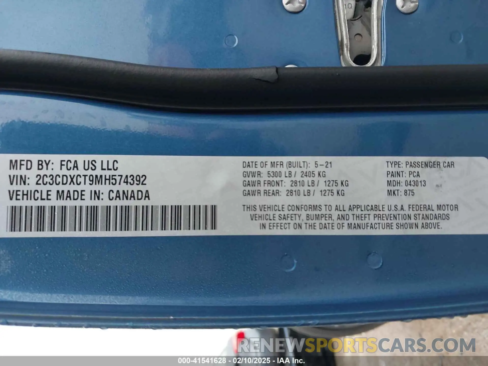 9 Photograph of a damaged car 2C3CDXCT9MH574392 DODGE CHARGER 2021