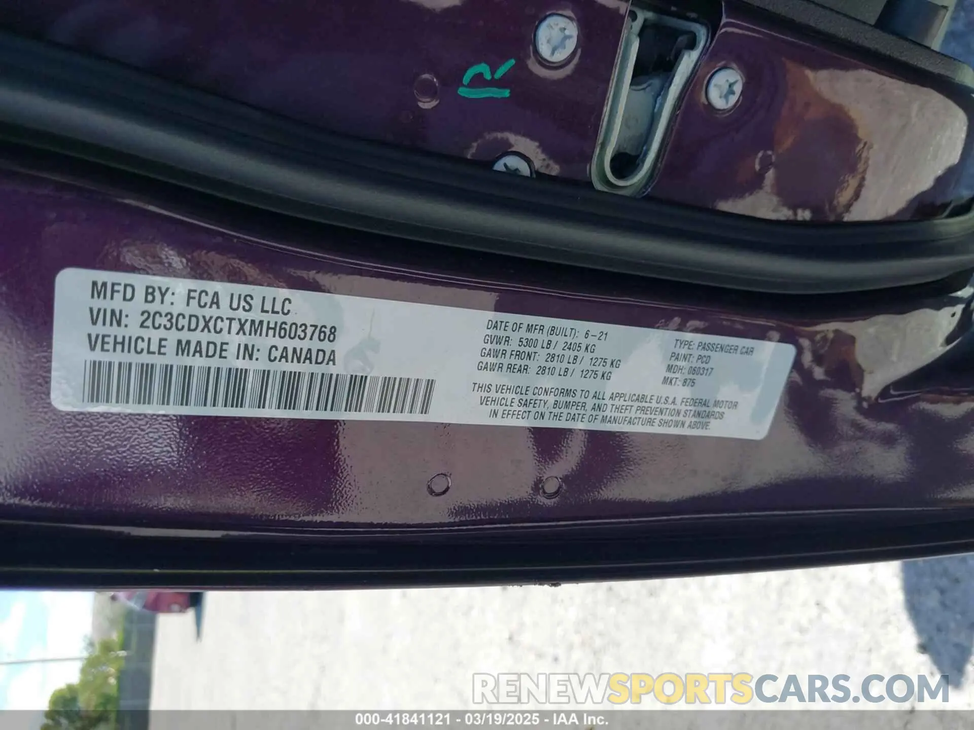 9 Photograph of a damaged car 2C3CDXCTXMH603768 DODGE CHARGER 2021