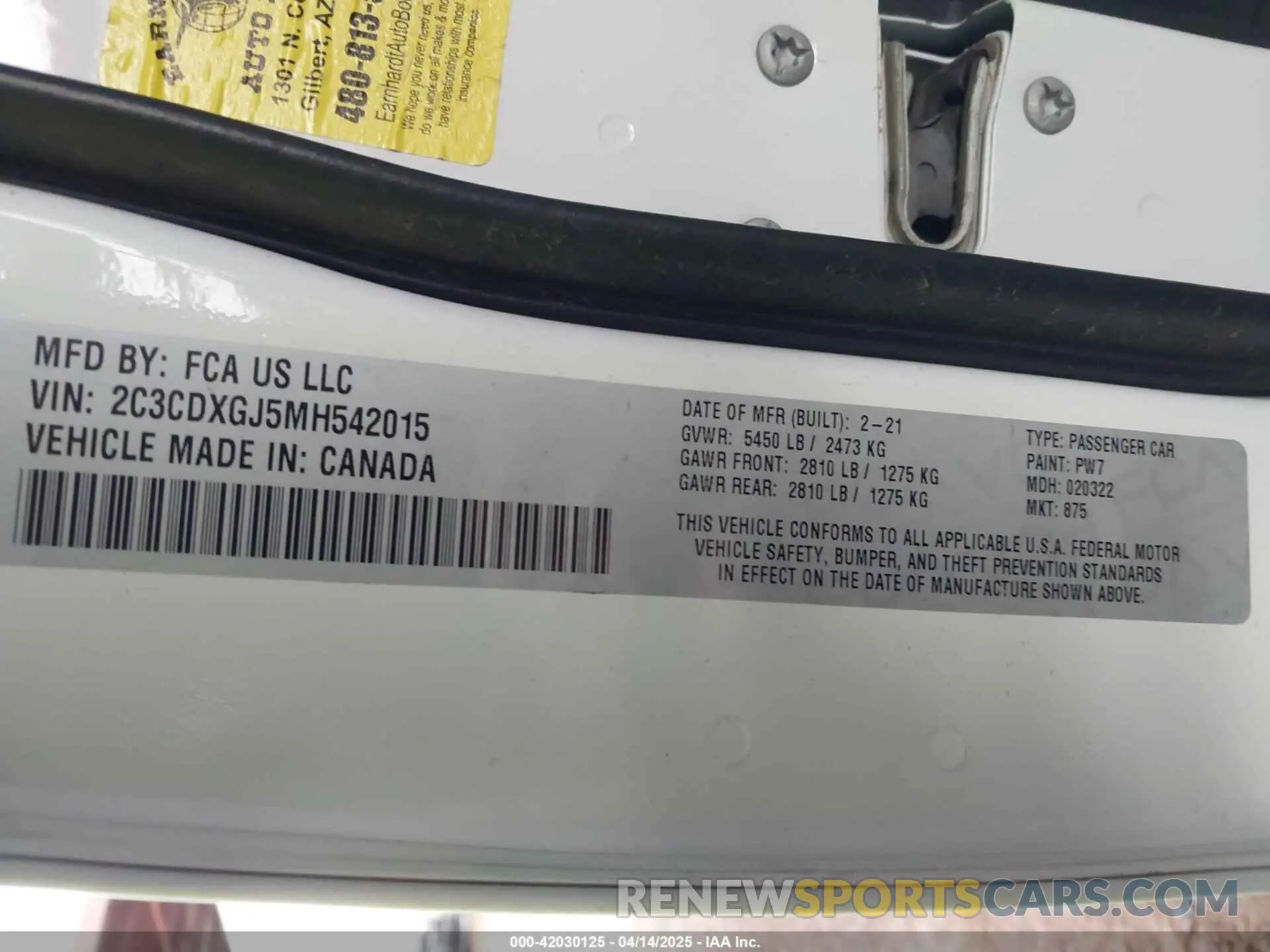9 Photograph of a damaged car 2C3CDXGJ5MH542015 DODGE CHARGER 2021