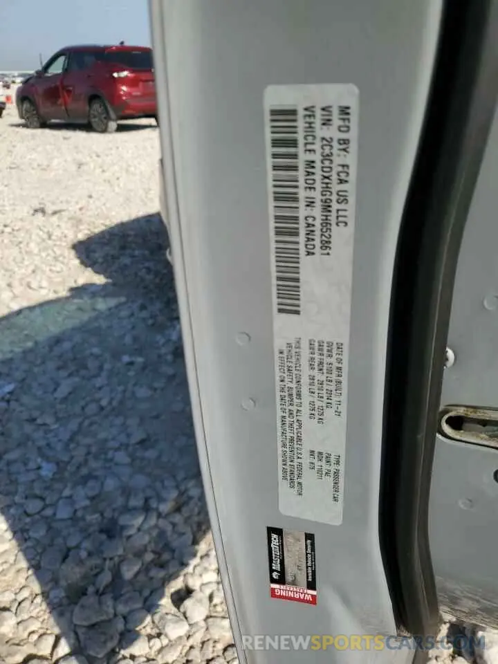 12 Фотография поврежденного автомобиля 2C3CDXHG9MH652861 DODGE CHARGER 2021