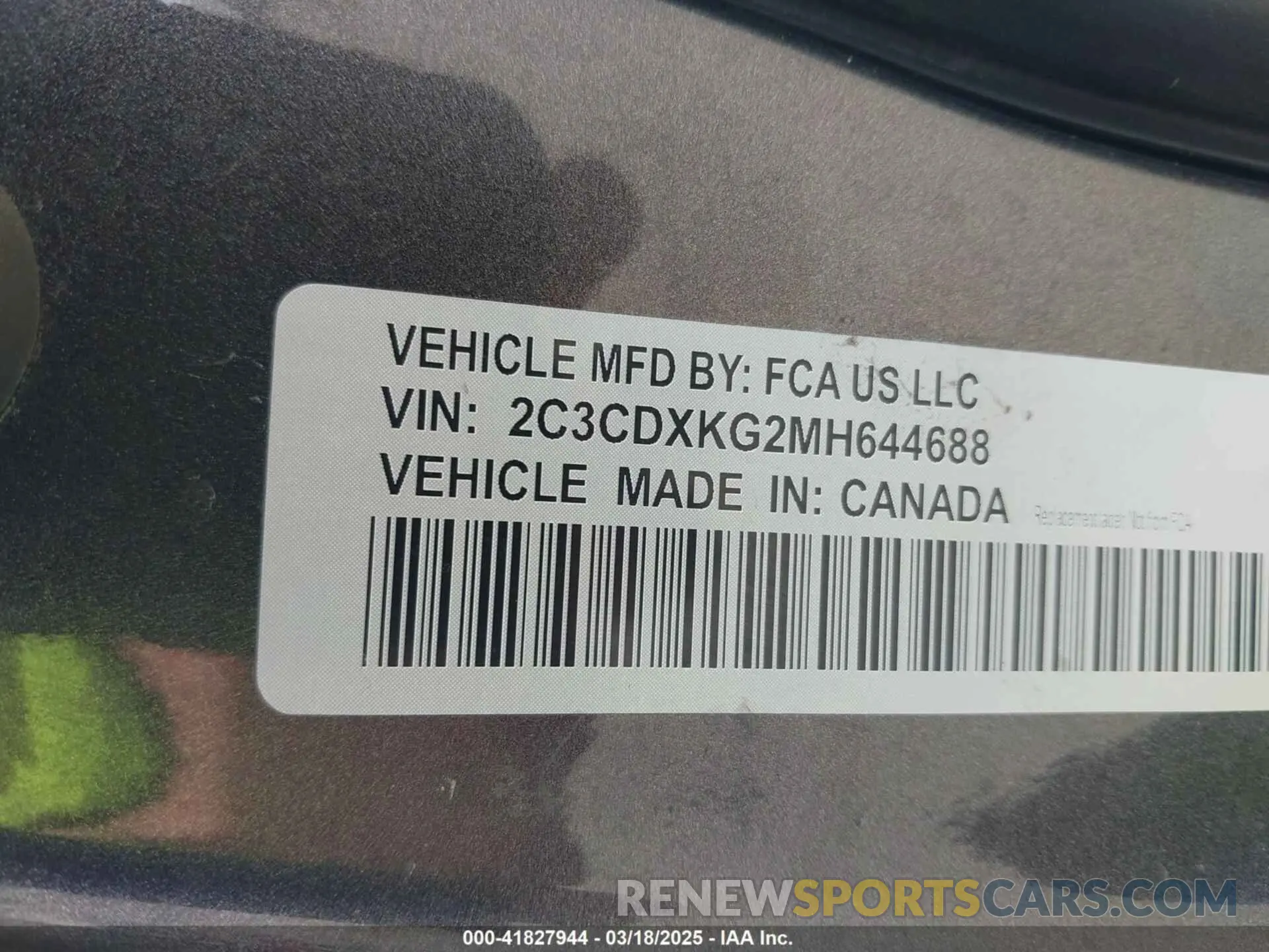 9 Фотография поврежденного автомобиля 2C3CDXKG2MH644688 DODGE CHARGER 2021
