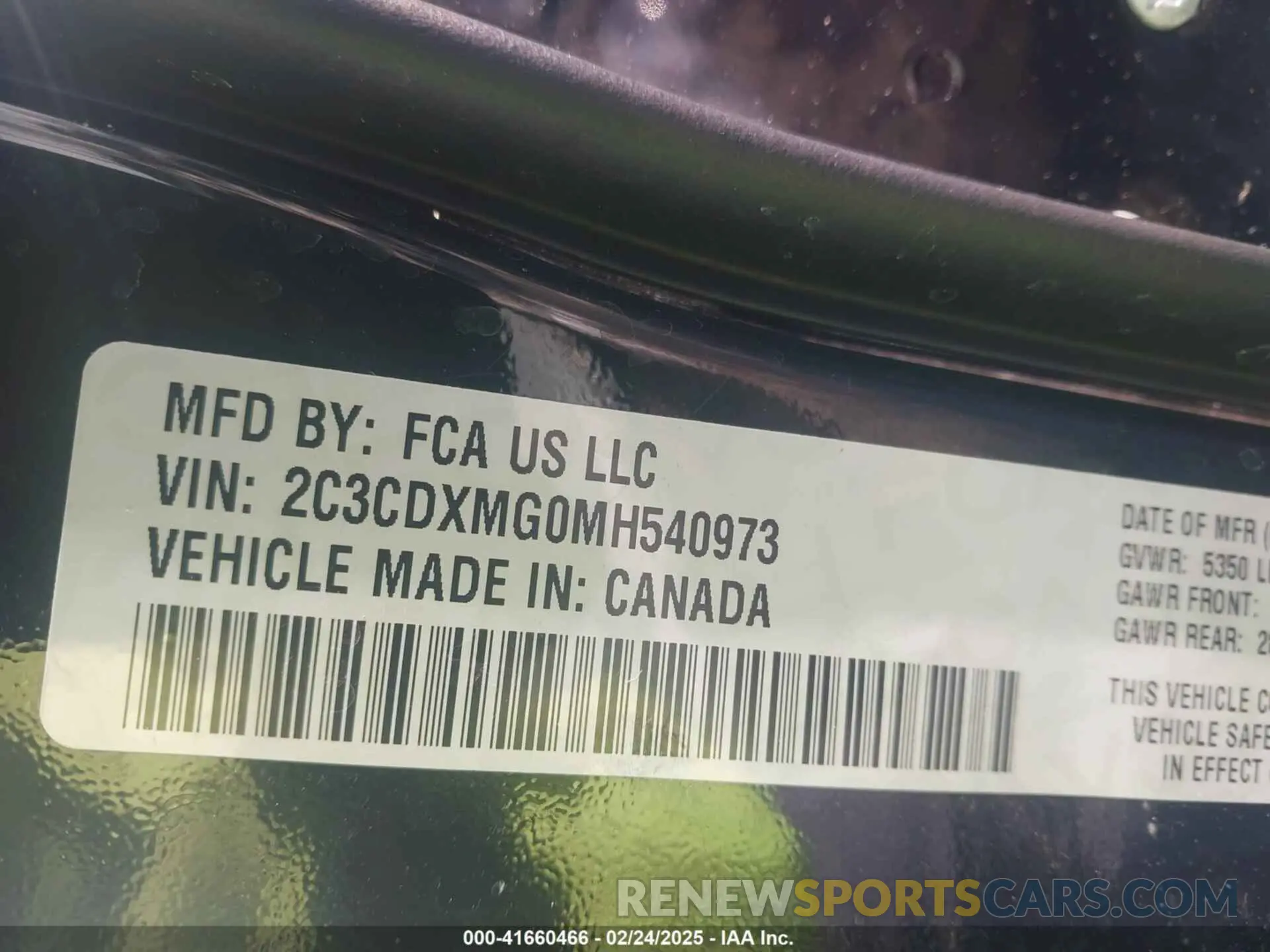 9 Photograph of a damaged car 2C3CDXMG0MH540973 DODGE CHARGER 2021
