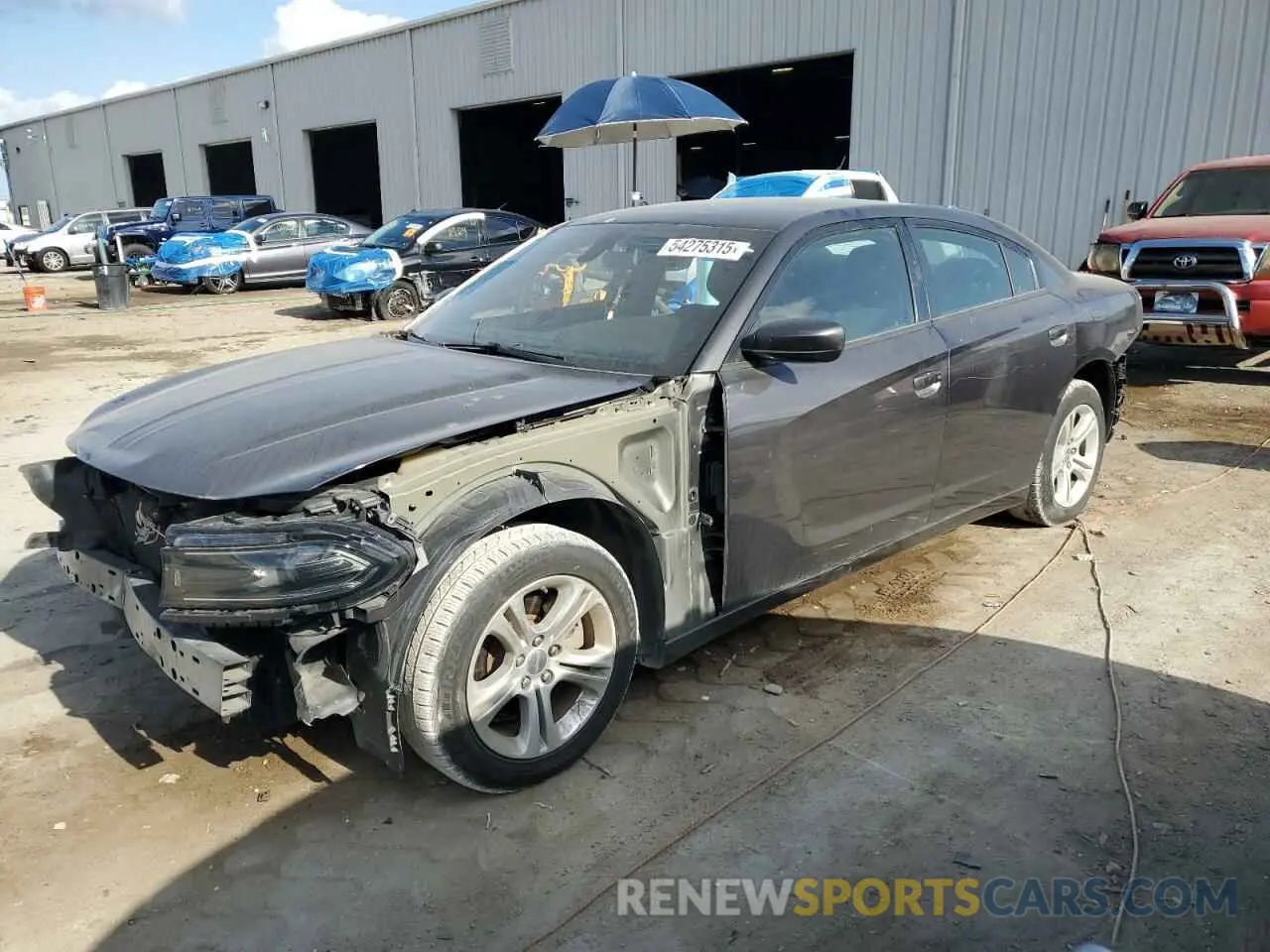 1 Photograph of a damaged car 2C3CDXBG0NH179250 DODGE CHARGER 2022