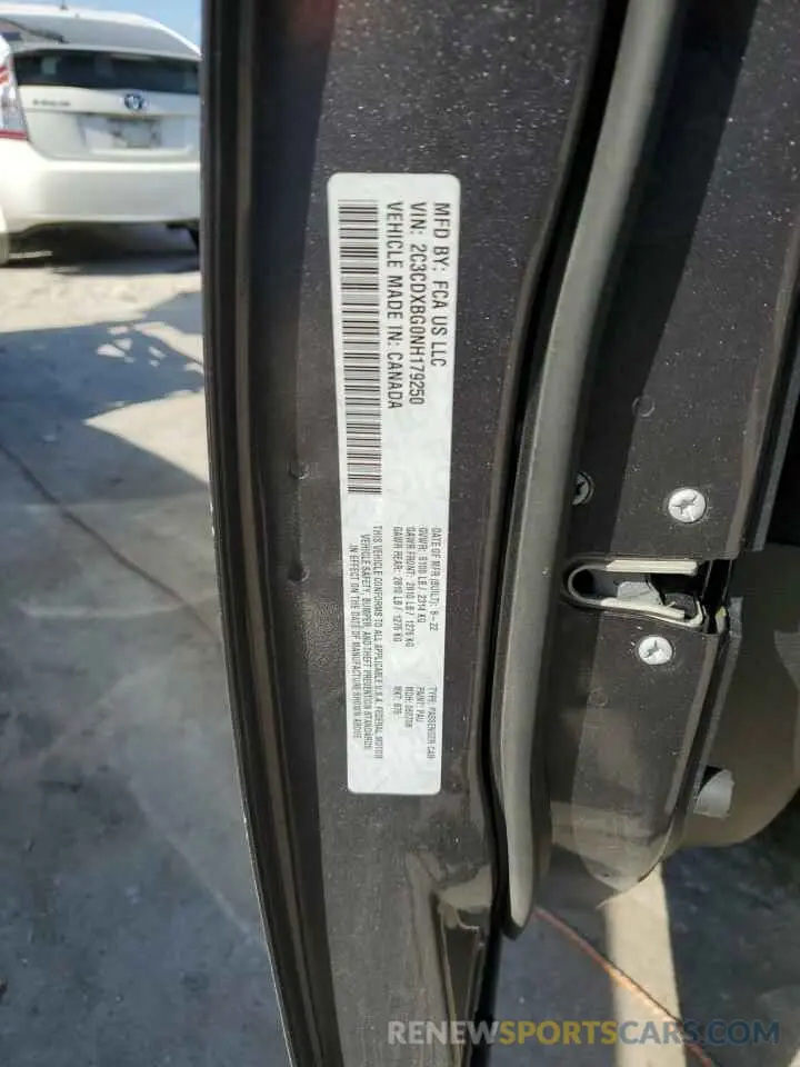 12 Photograph of a damaged car 2C3CDXBG0NH179250 DODGE CHARGER 2022