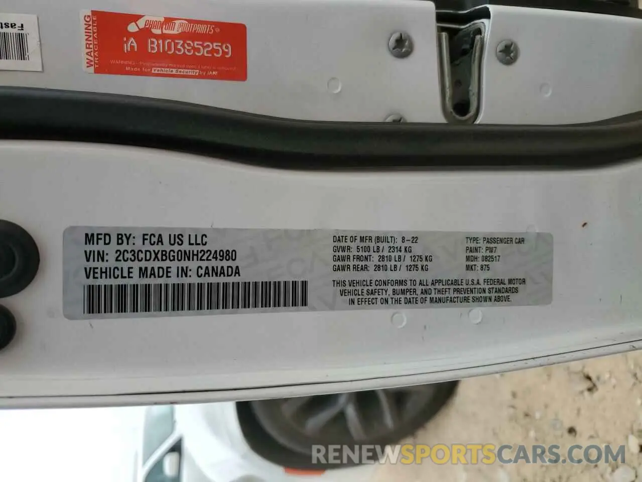 12 Фотография поврежденного автомобиля 2C3CDXBG0NH224980 DODGE CHARGER 2022