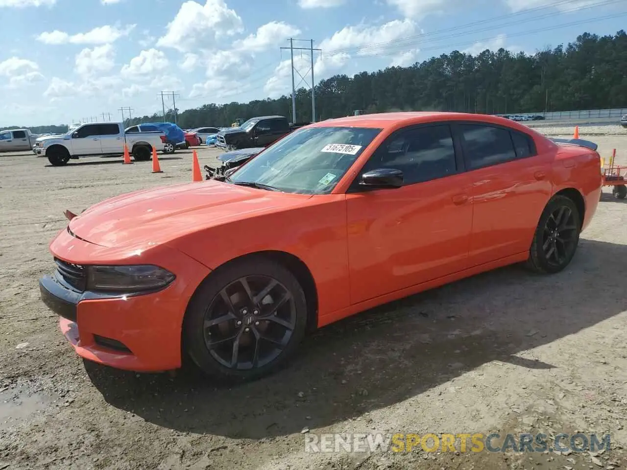 1 Photograph of a damaged car 2C3CDXBG1NH126024 DODGE CHARGER 2022