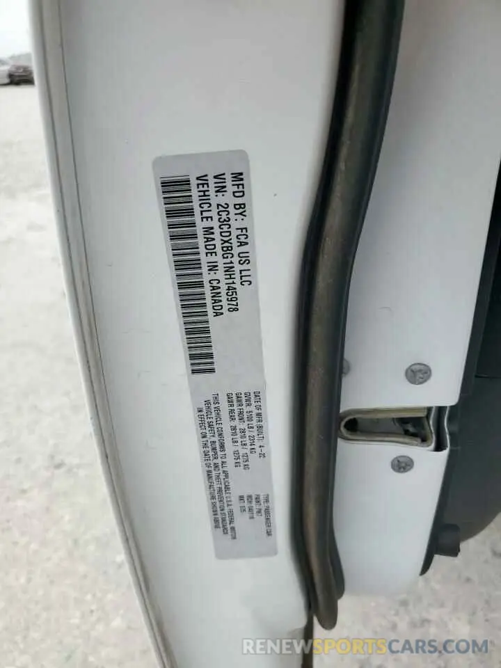 12 Photograph of a damaged car 2C3CDXBG1NH145978 DODGE CHARGER 2022