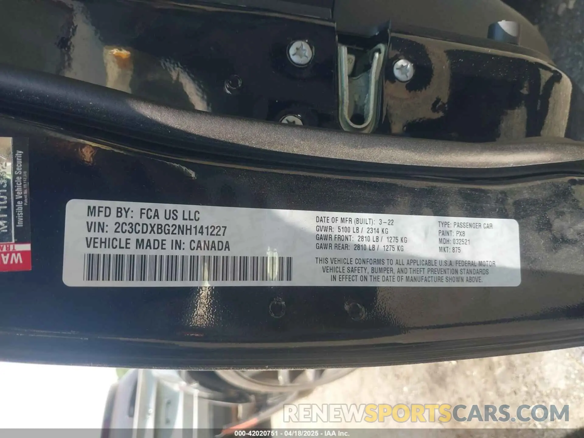 9 Photograph of a damaged car 2C3CDXBG2NH141227 DODGE CHARGER 2022