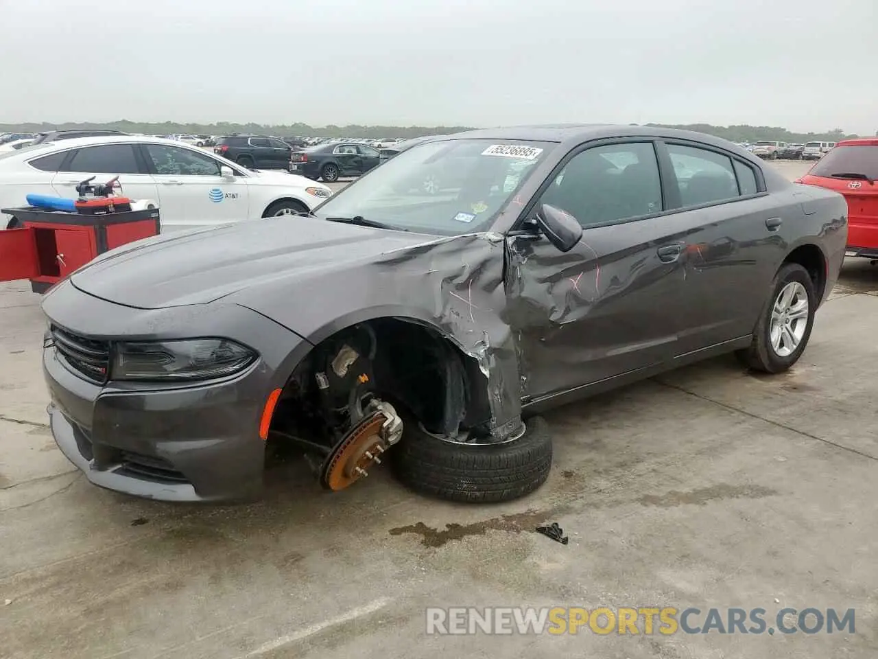 1 Photograph of a damaged car 2C3CDXBG3NH182742 DODGE CHARGER 2022