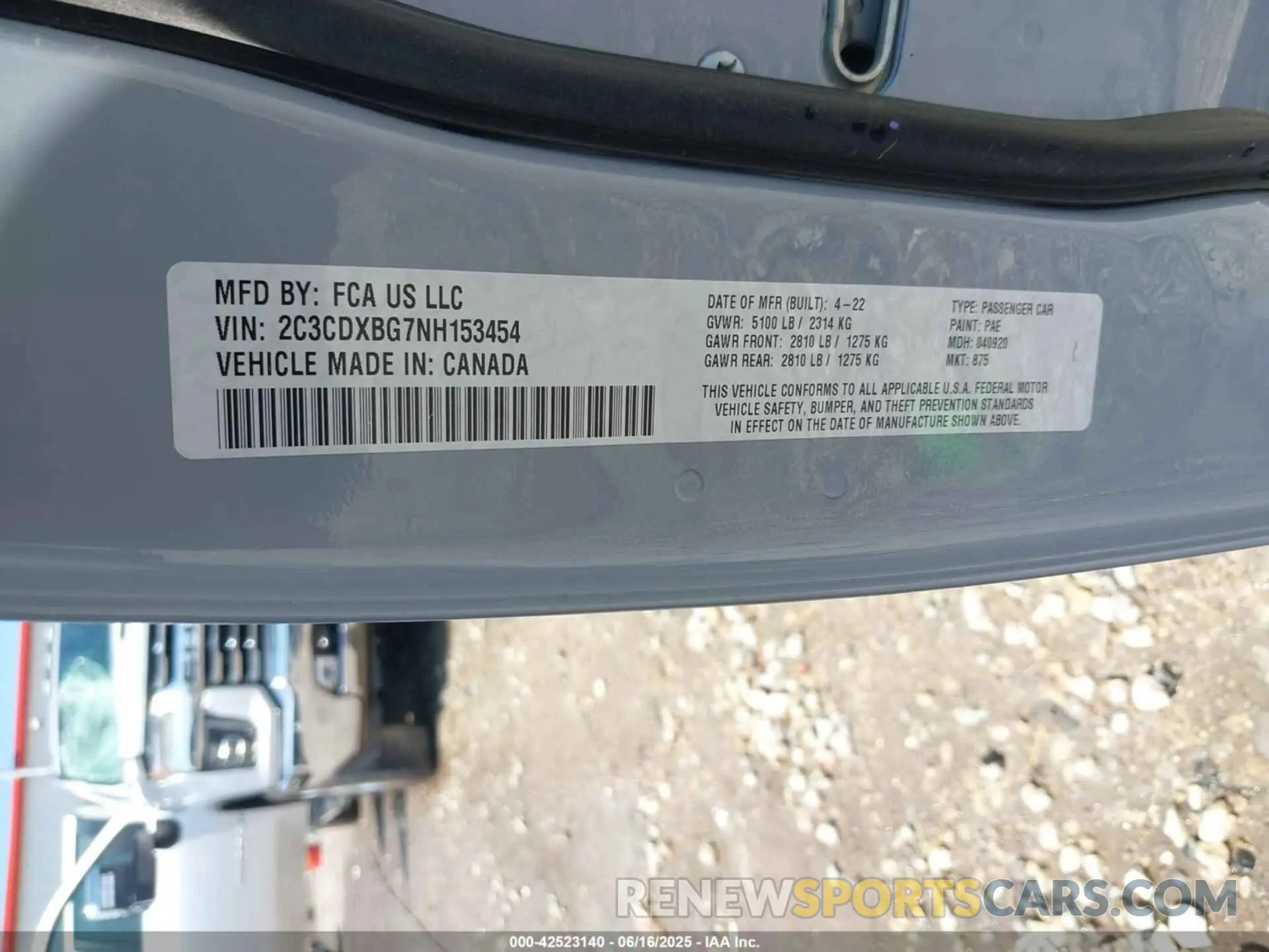 9 Фотография поврежденного автомобиля 2C3CDXBG7NH153454 DODGE CHARGER 2022