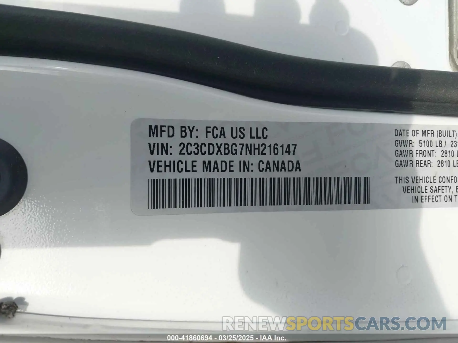 9 Photograph of a damaged car 2C3CDXBG7NH216147 DODGE CHARGER 2022