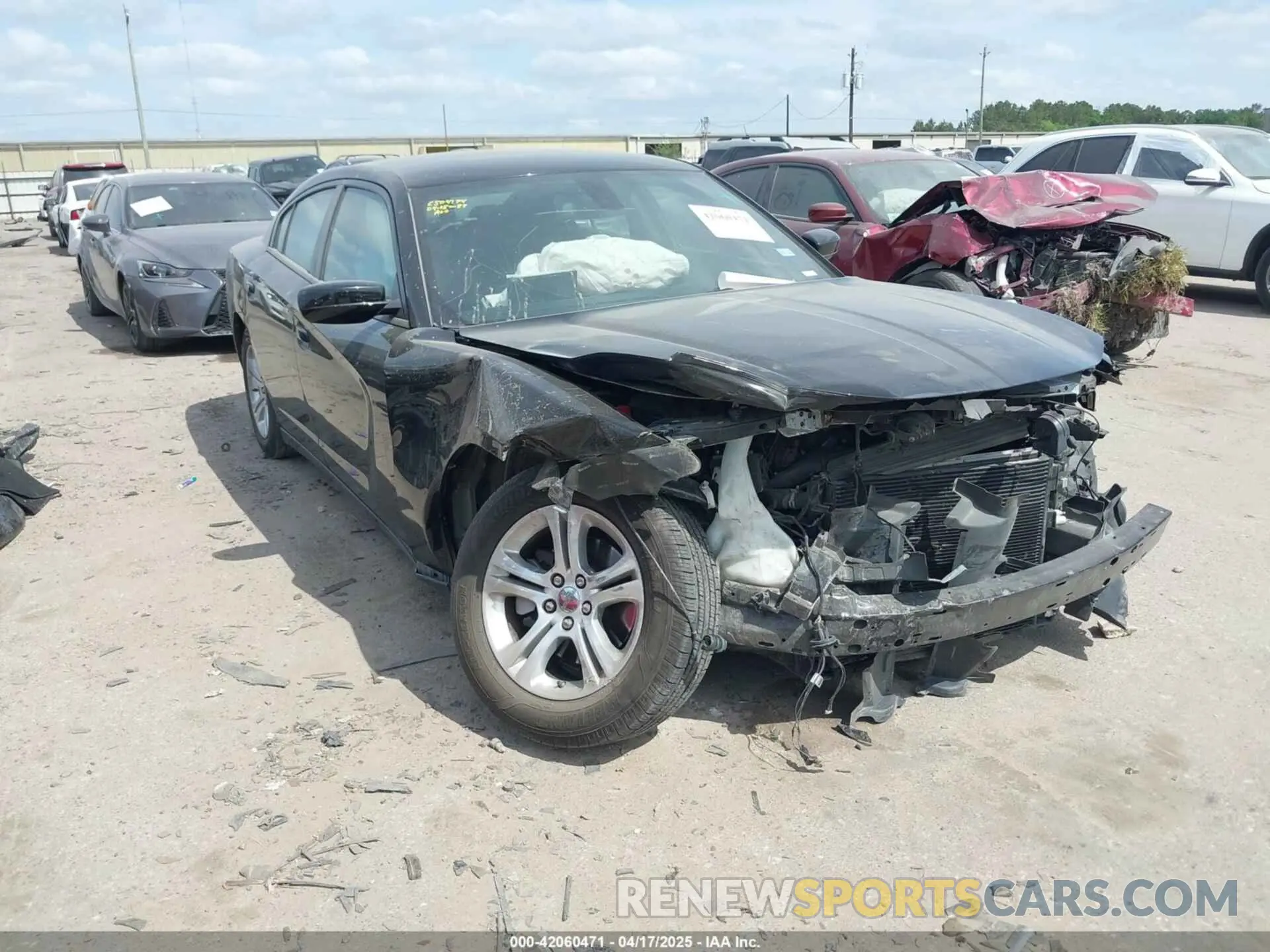 1 Photograph of a damaged car 2C3CDXBG8NH240022 DODGE CHARGER 2022