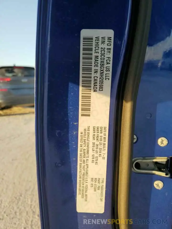 14 Photograph of a damaged car 2C3CDXBGXNH205983 DODGE CHARGER 2022
