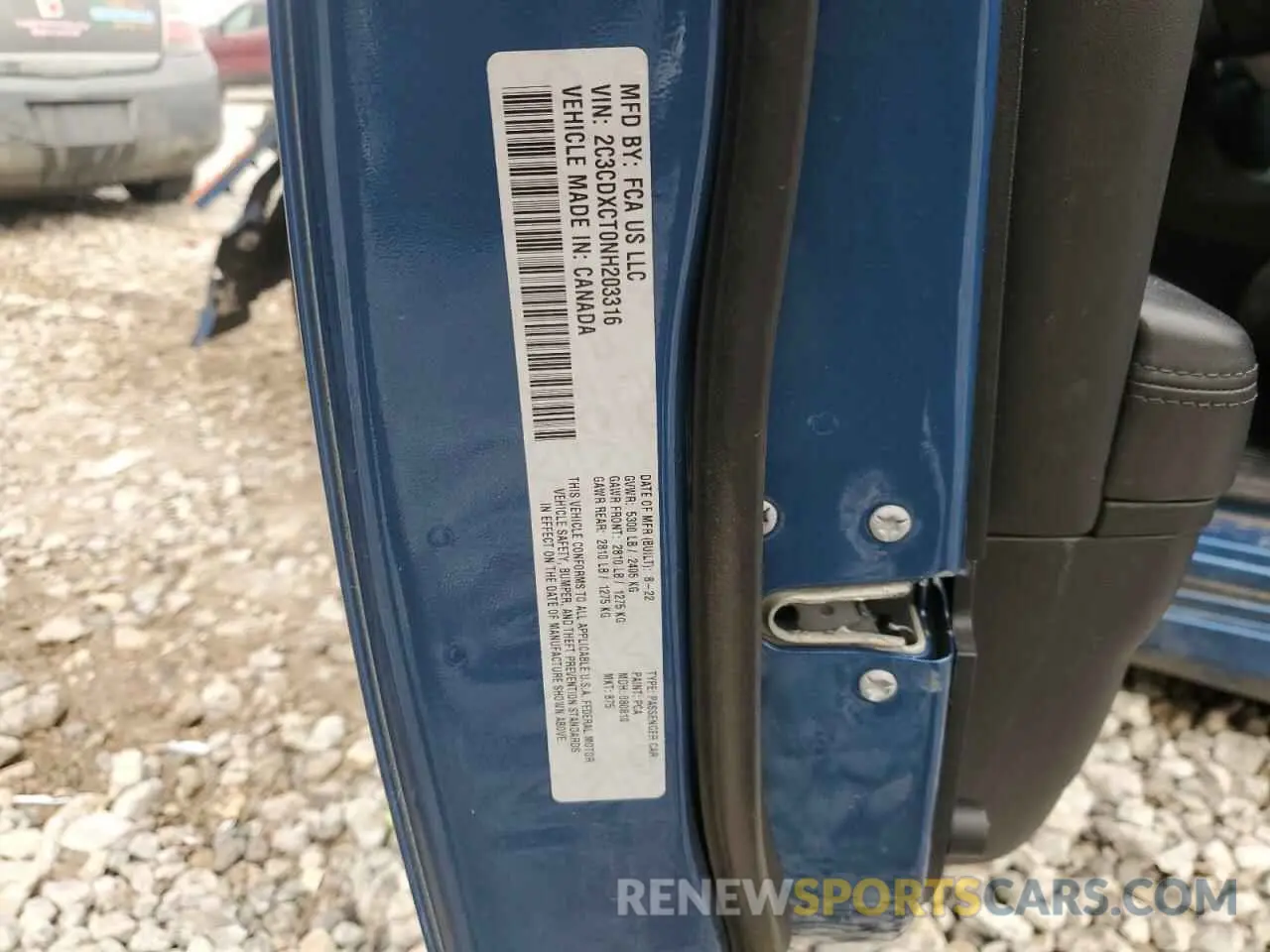 12 Фотография поврежденного автомобиля 2C3CDXCT0NH203316 DODGE CHARGER 2022