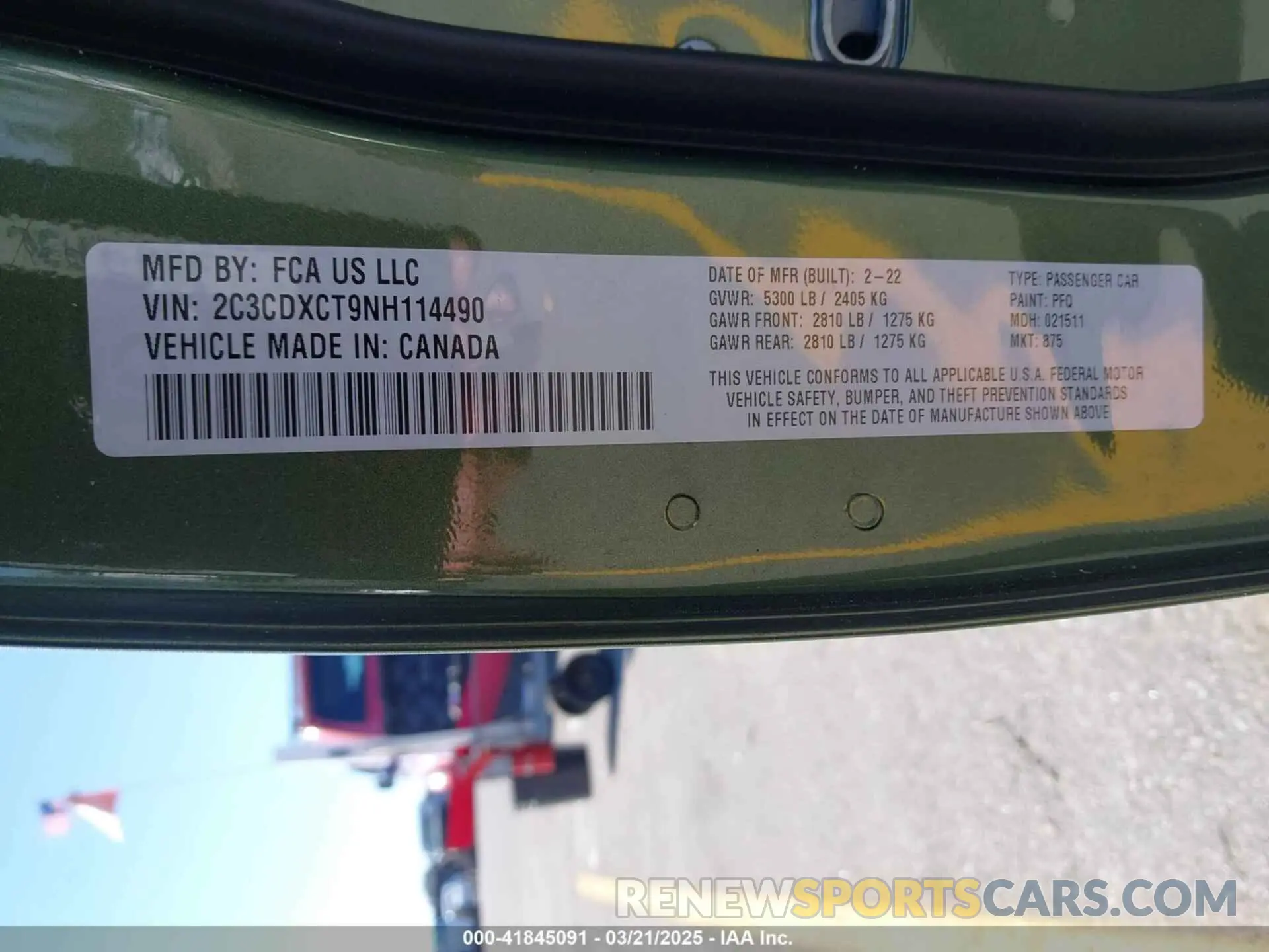 9 Фотография поврежденного автомобиля 2C3CDXCT9NH114490 DODGE CHARGER 2022