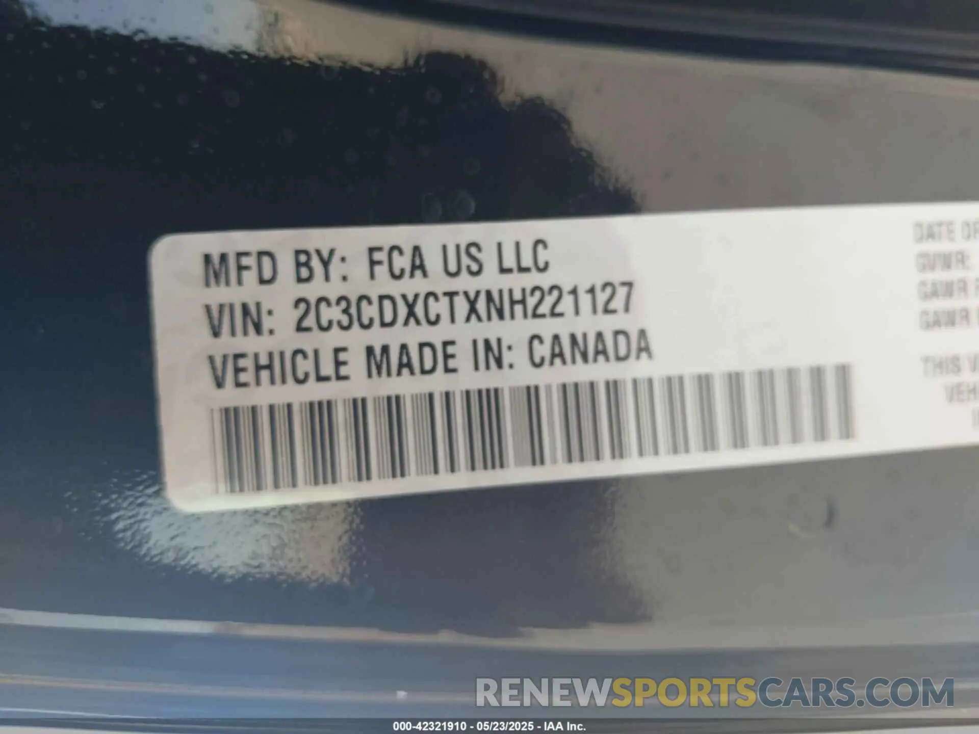 9 Фотография поврежденного автомобиля 2C3CDXCTXNH221127 DODGE CHARGER 2022