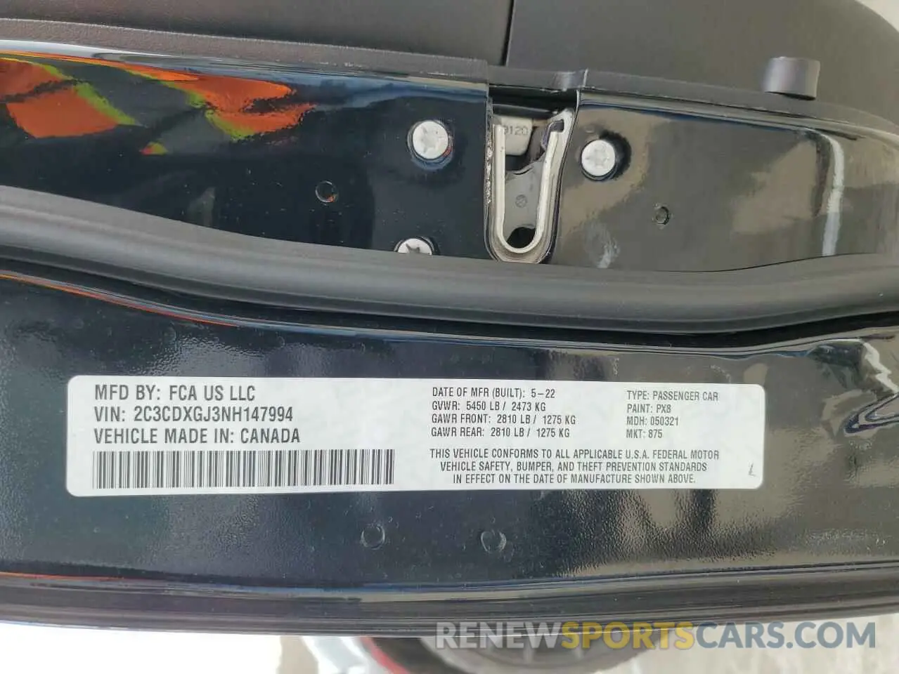 13 Photograph of a damaged car 2C3CDXGJ3NH147994 DODGE CHARGER 2022