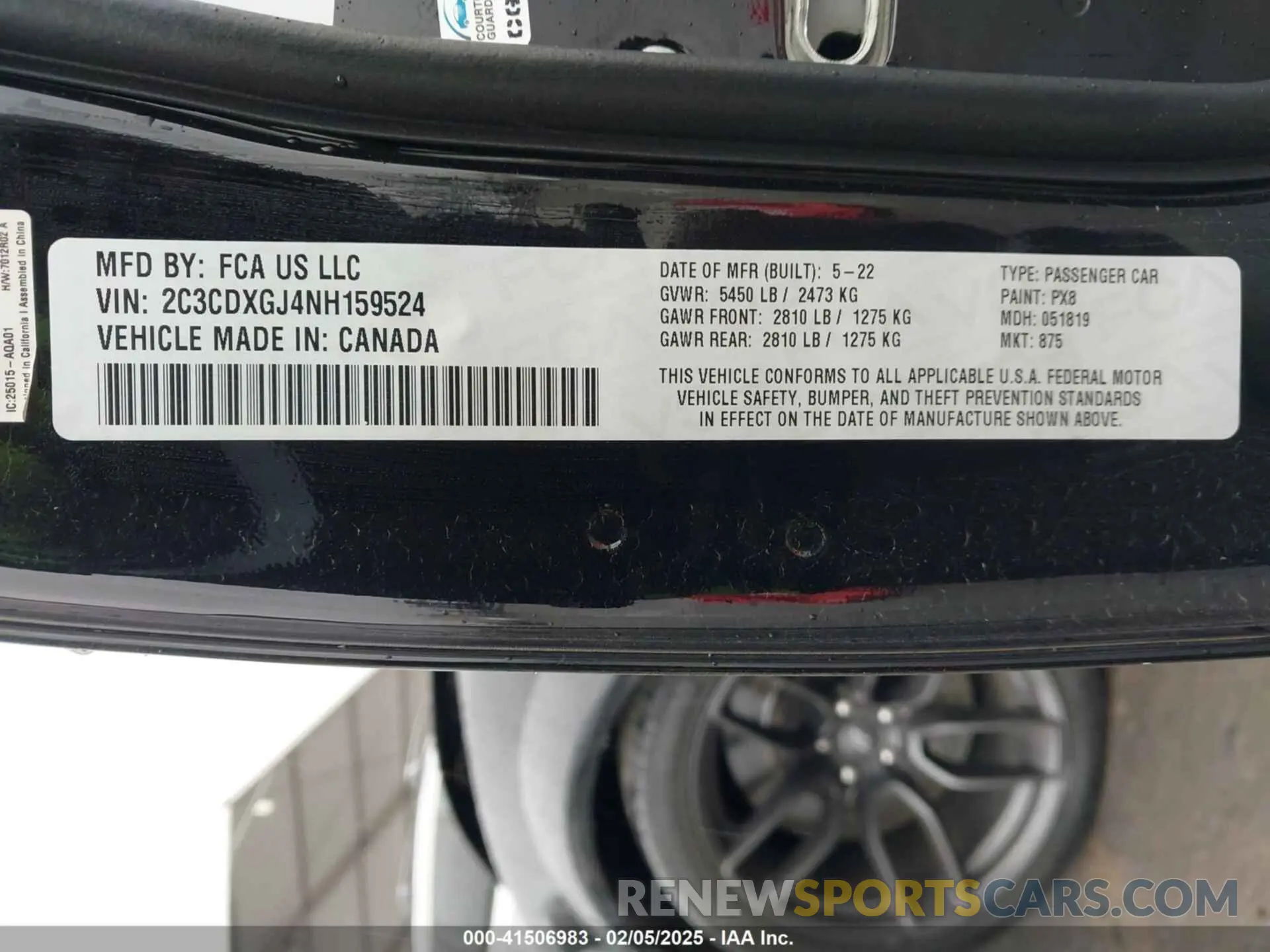 9 Фотография поврежденного автомобиля 2C3CDXGJ4NH159524 DODGE CHARGER 2022