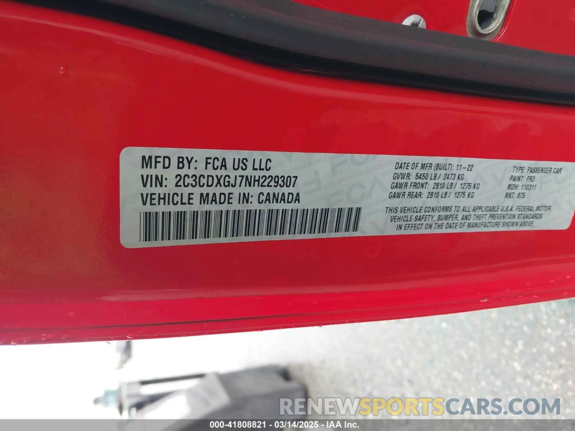9 Фотография поврежденного автомобиля 2C3CDXGJ7NH229307 DODGE CHARGER 2022