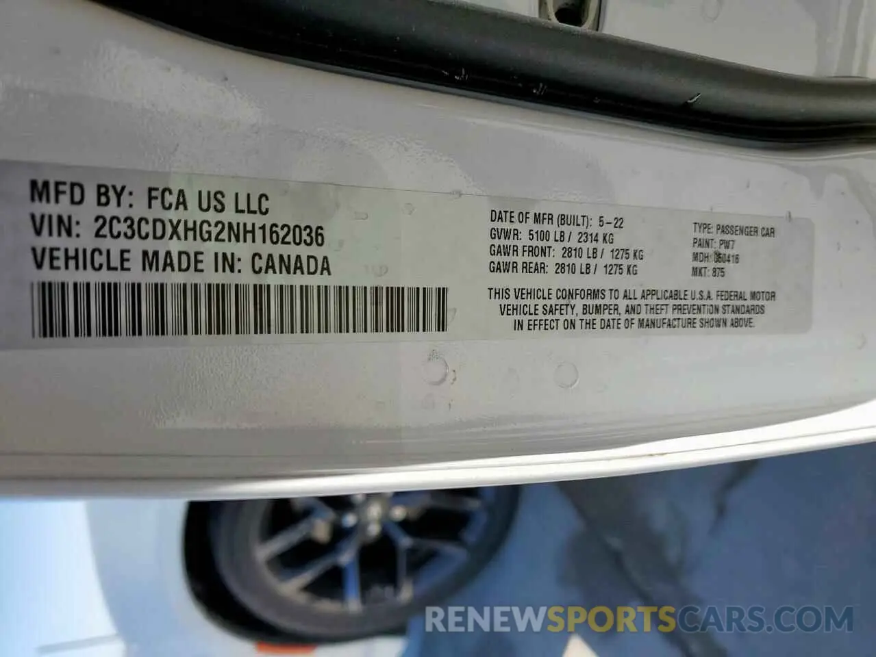 13 Photograph of a damaged car 2C3CDXHG2NH162036 DODGE CHARGER 2022