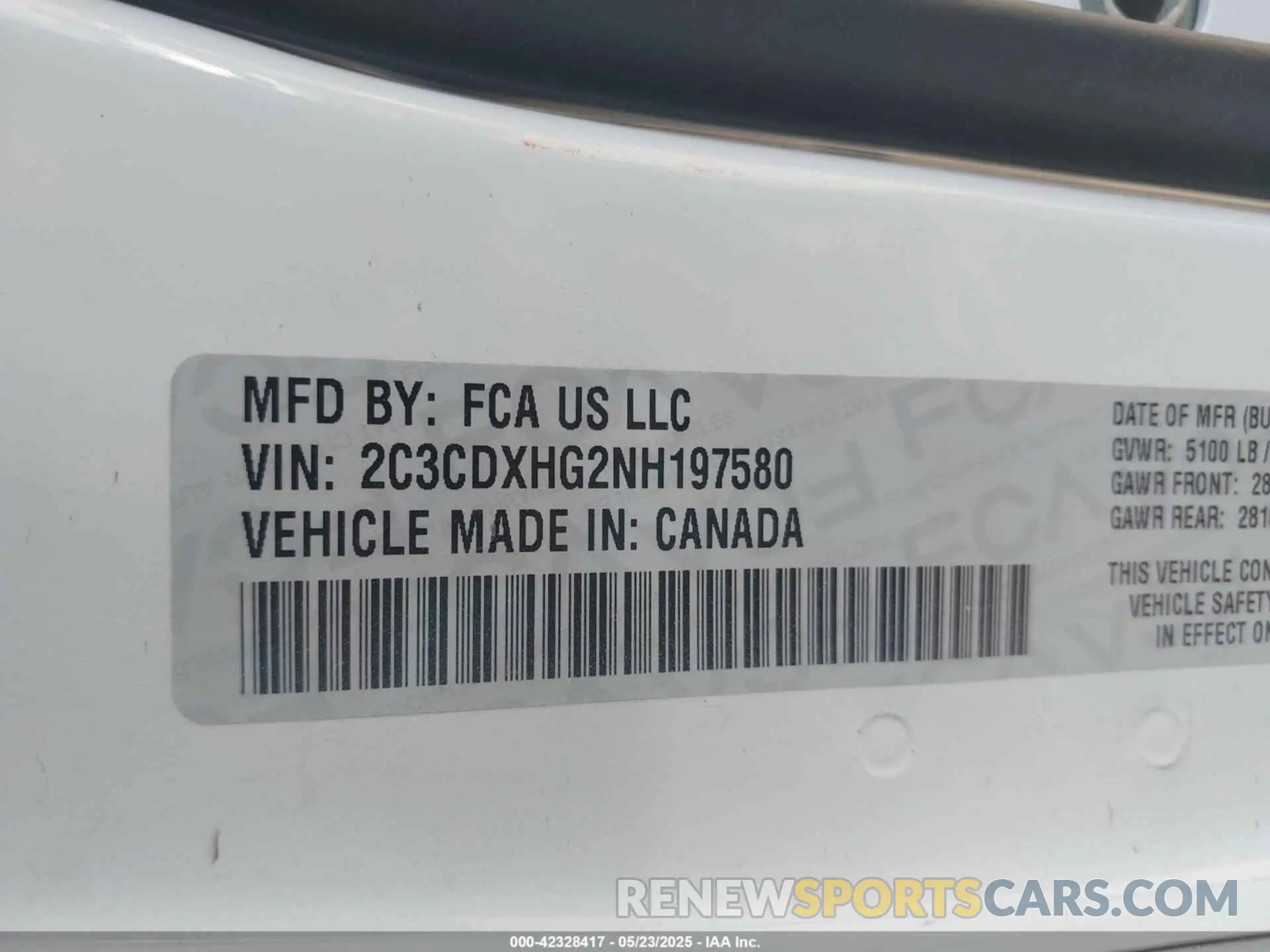 9 Фотография поврежденного автомобиля 2C3CDXHG2NH197580 DODGE CHARGER 2022