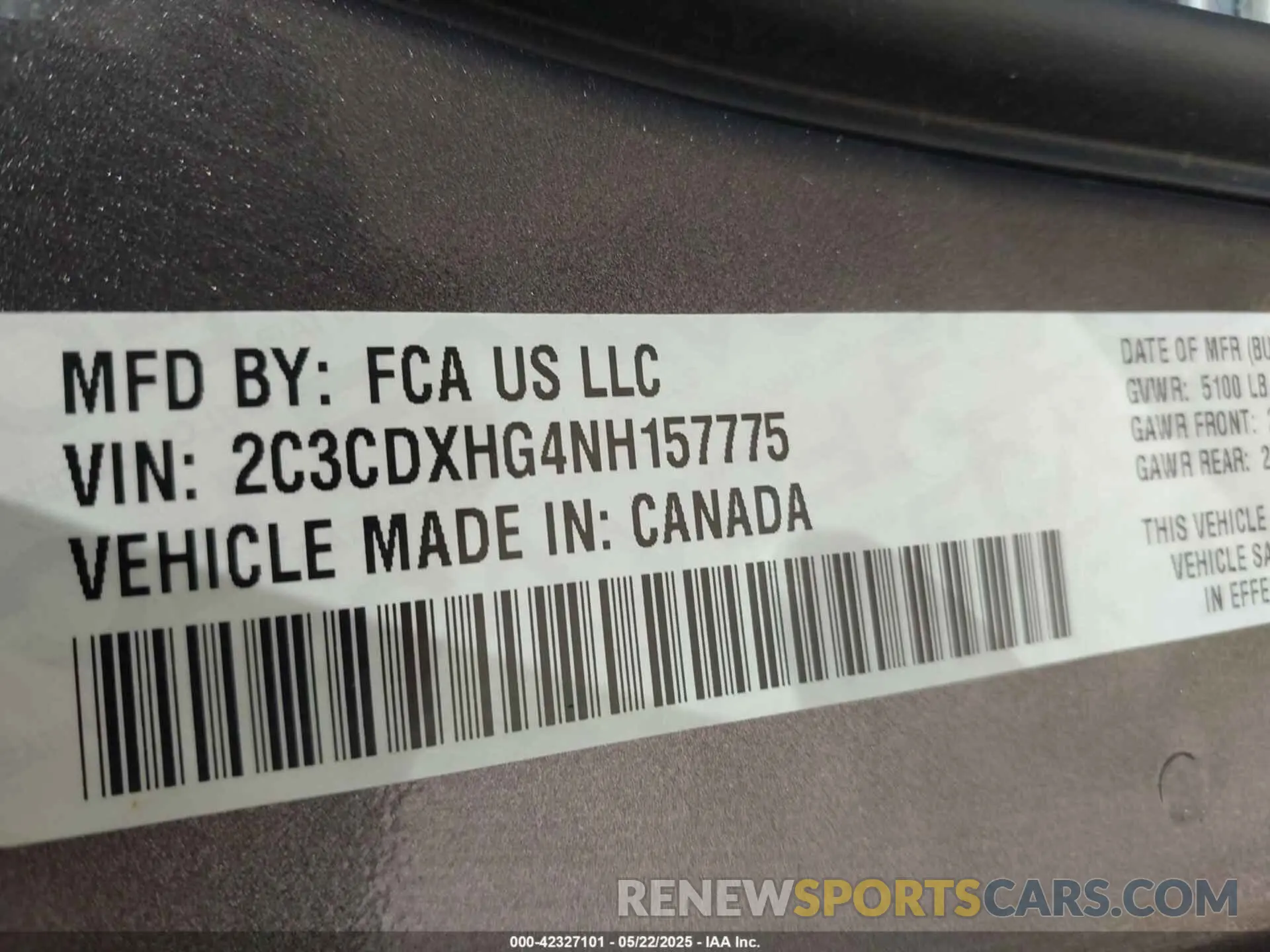9 Фотография поврежденного автомобиля 2C3CDXHG4NH157775 DODGE CHARGER 2022