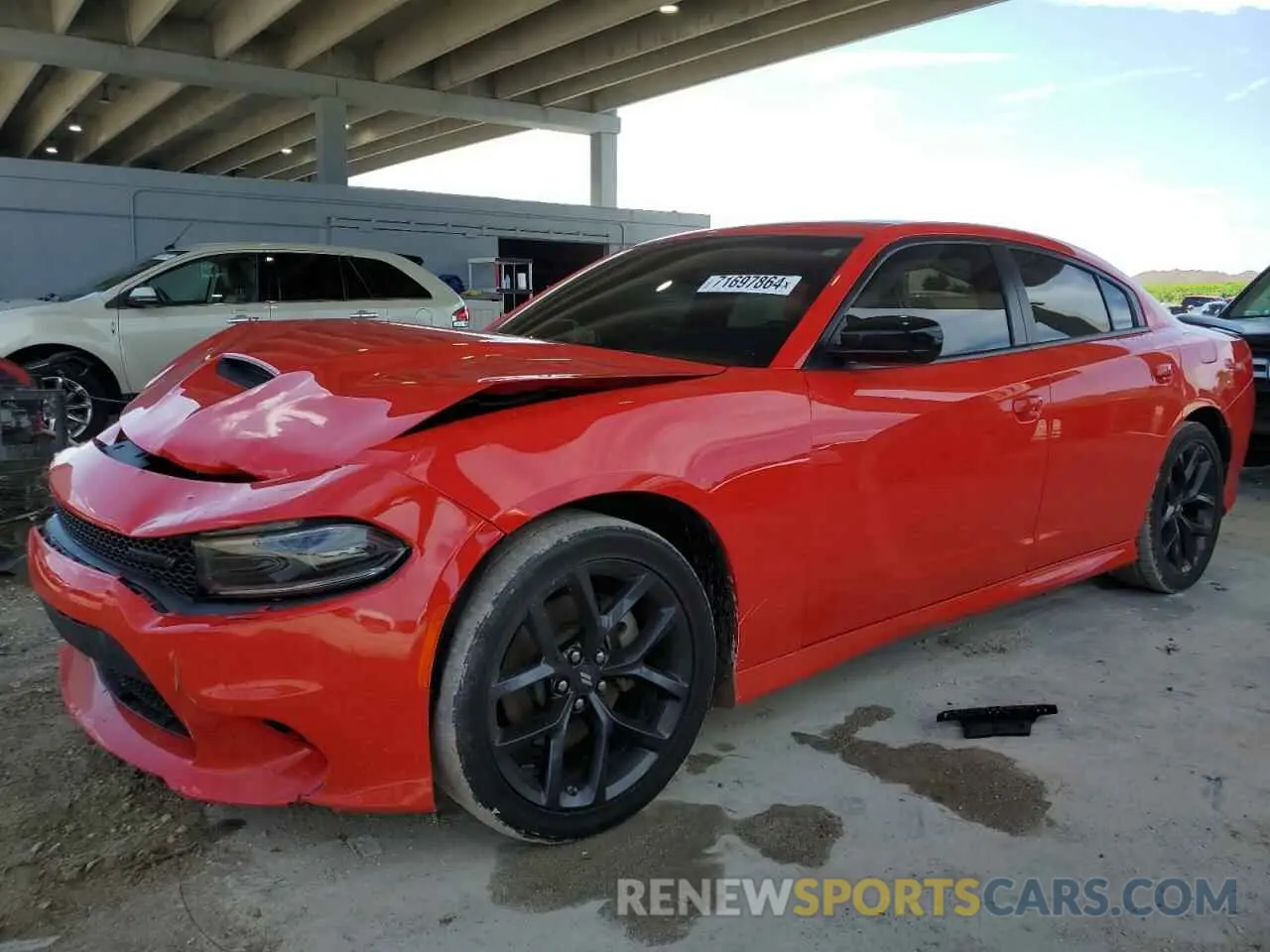 1 Photograph of a damaged car 2C3CDXHG5NH170129 DODGE CHARGER 2022