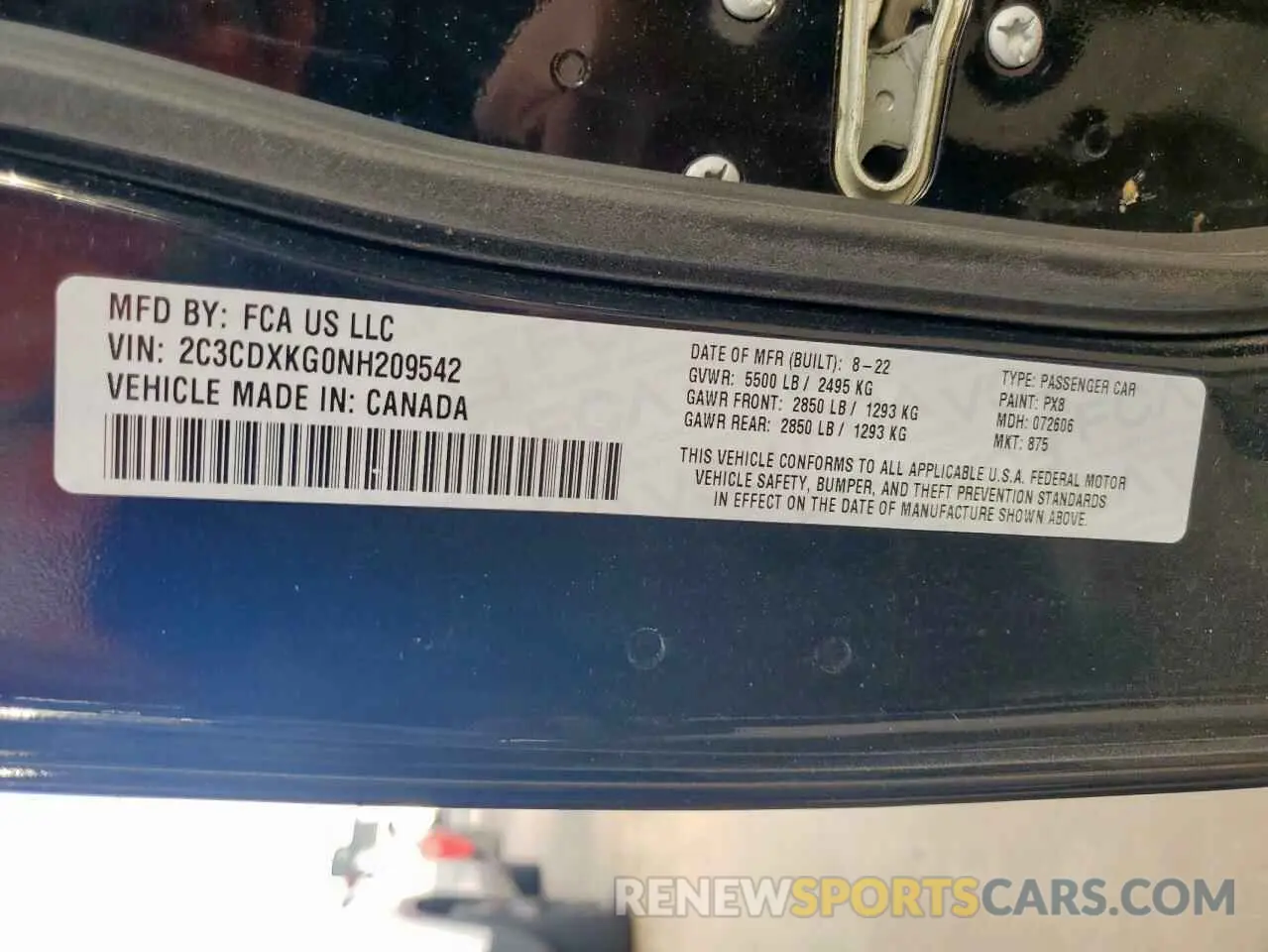 13 Фотография поврежденного автомобиля 2C3CDXKG0NH209542 DODGE CHARGER 2022