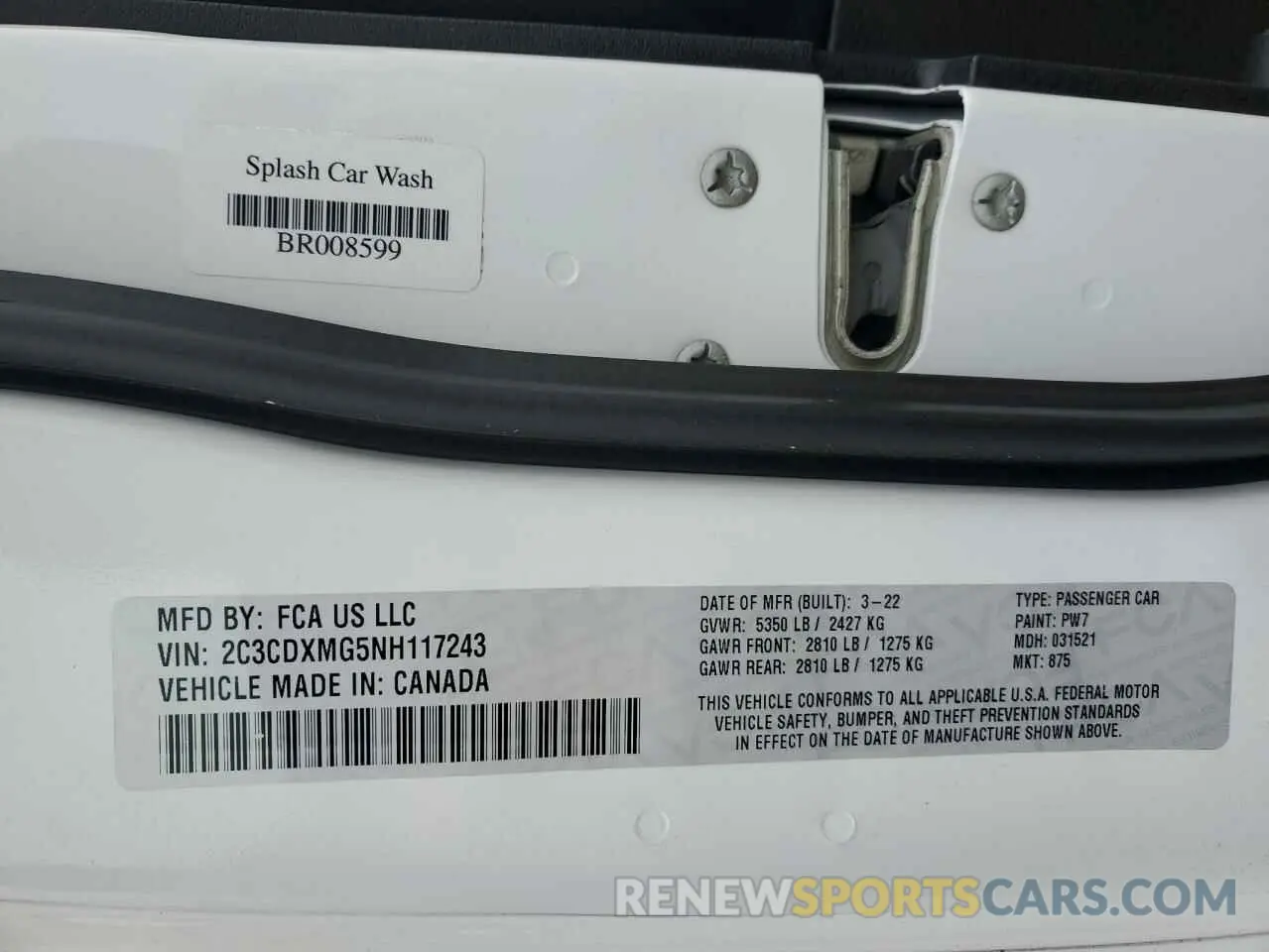 13 Photograph of a damaged car 2C3CDXMG5NH117243 DODGE CHARGER 2022