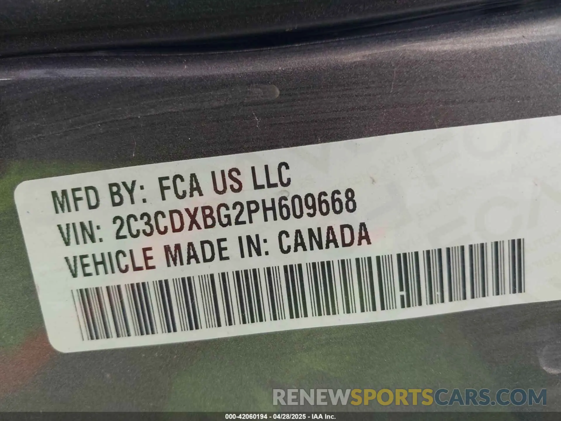 9 Photograph of a damaged car 2C3CDXBG2PH609668 DODGE CHARGER 2023