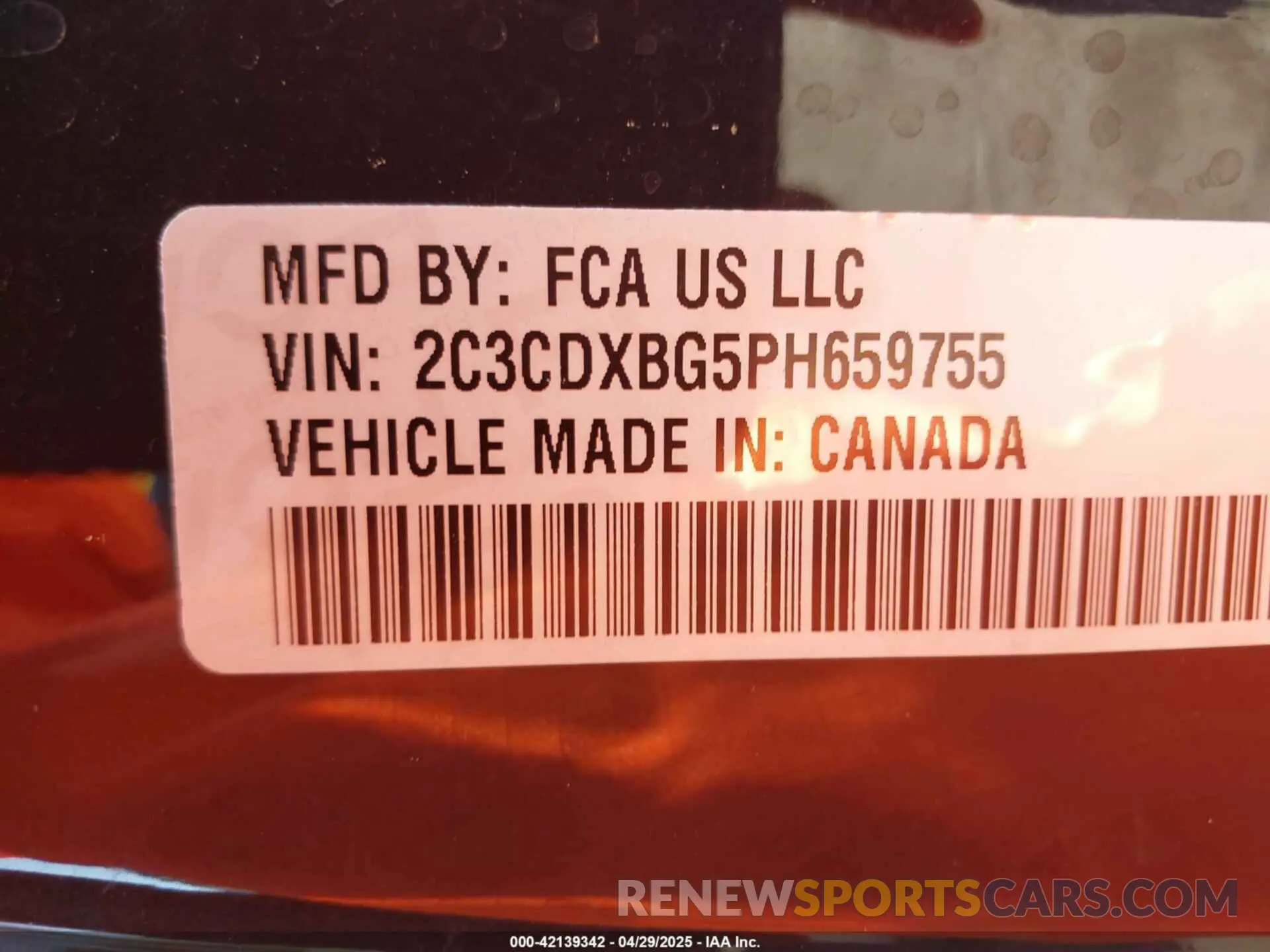 9 Photograph of a damaged car 2C3CDXBG5PH659755 DODGE CHARGER 2023