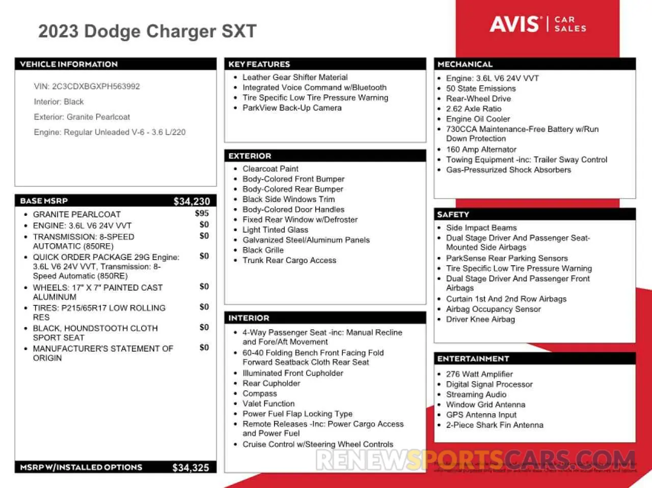 12 Фотография поврежденного автомобиля 2C3CDXBGXPH563992 DODGE CHARGER 2023