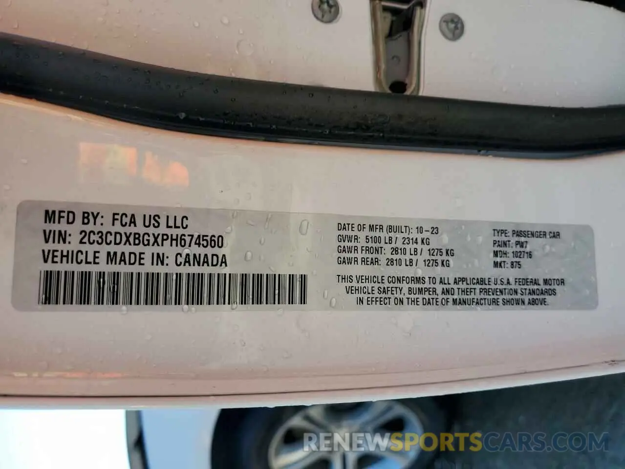 13 Photograph of a damaged car 2C3CDXBGXPH674560 DODGE CHARGER 2023
