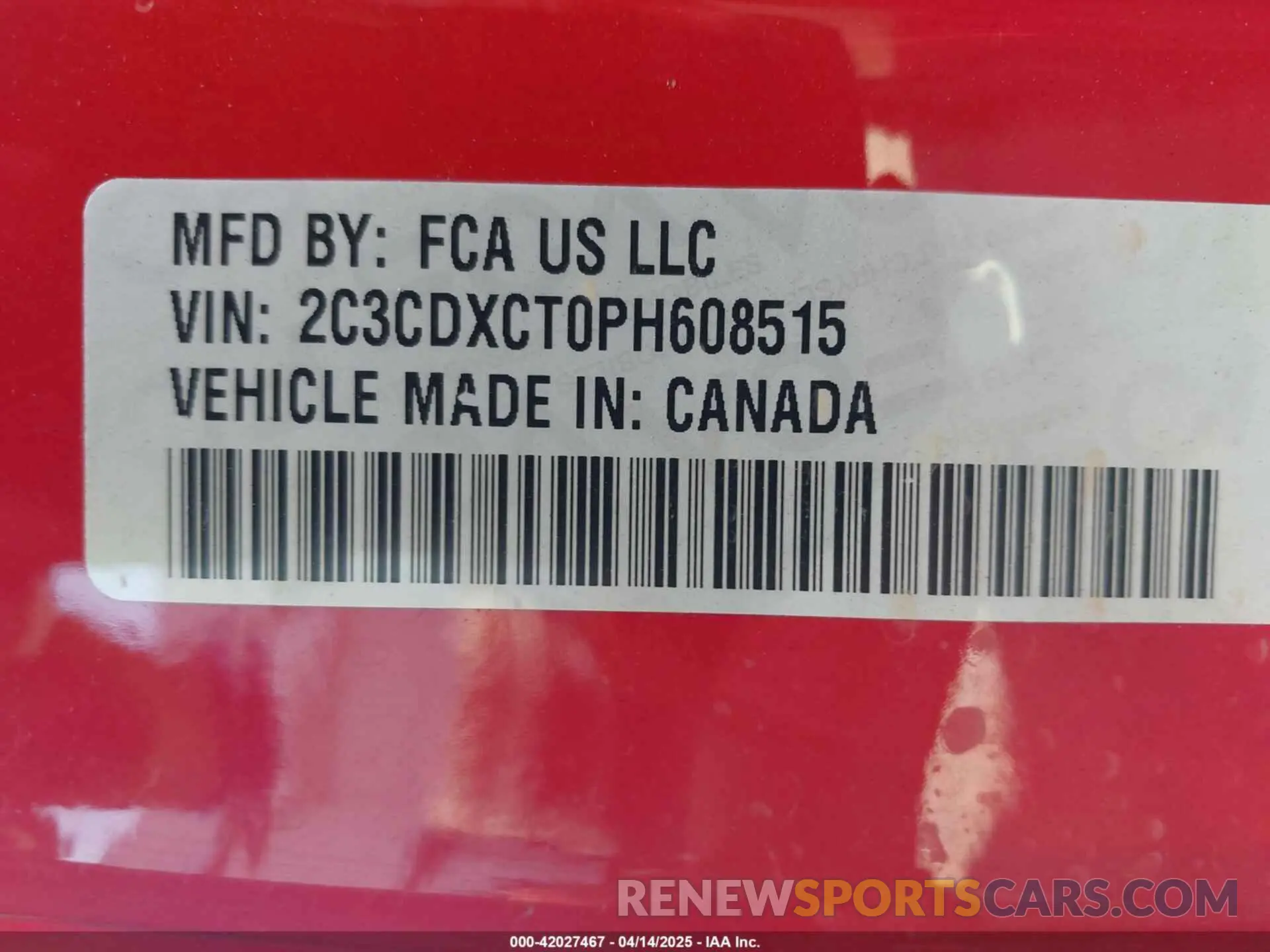 9 Фотография поврежденного автомобиля 2C3CDXCT0PH608515 DODGE CHARGER 2023