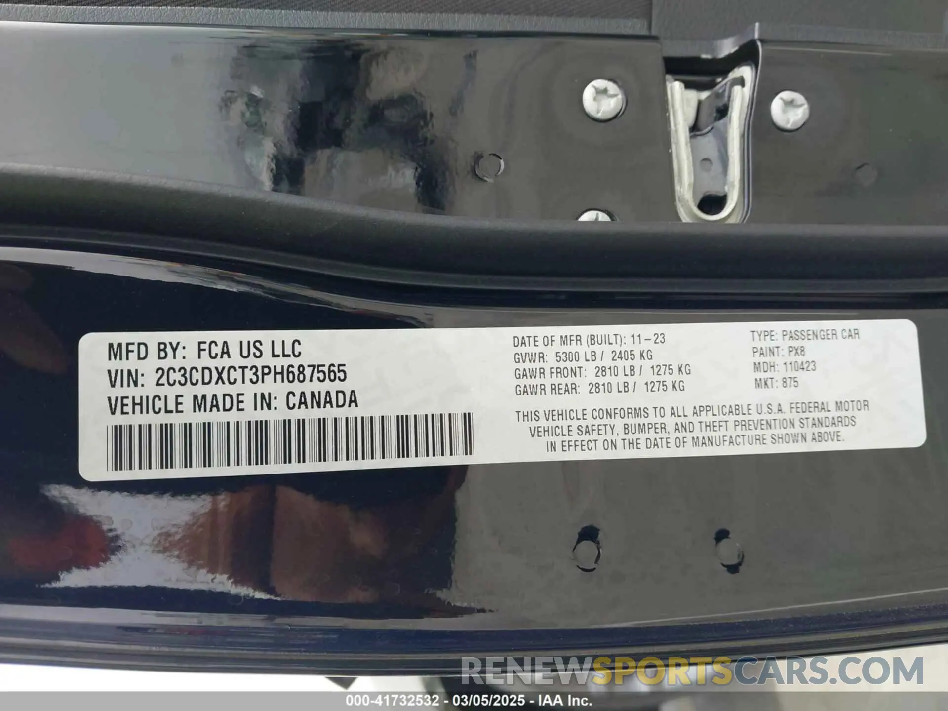 9 Фотография поврежденного автомобиля 2C3CDXCT3PH687565 DODGE CHARGER 2023