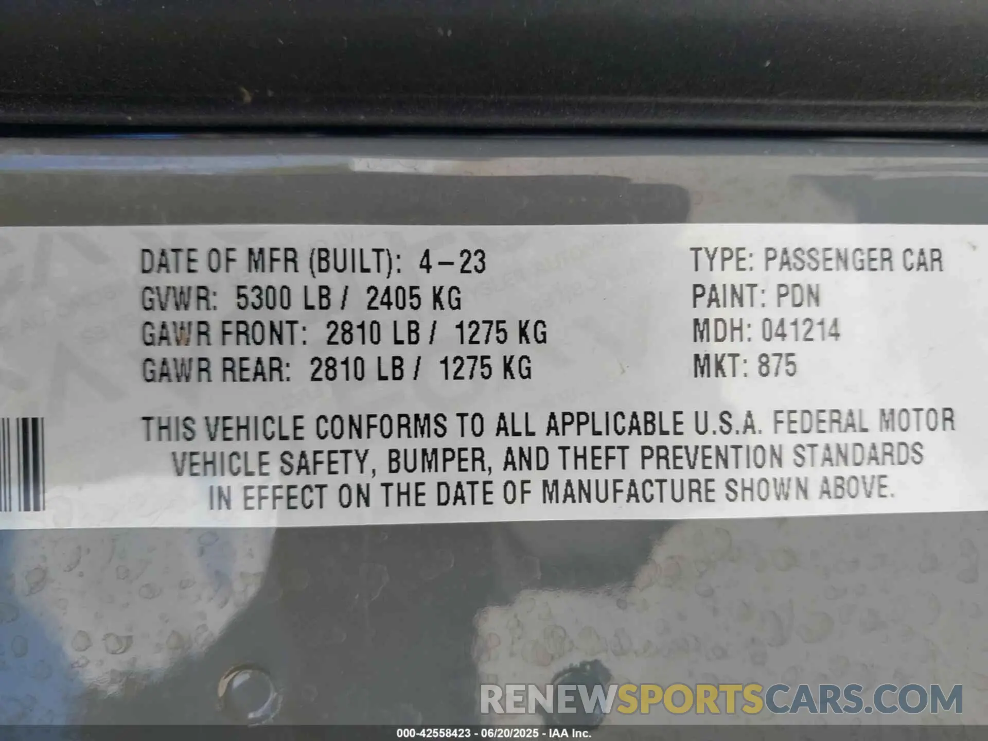 9 Photograph of a damaged car 2C3CDXCT5PH572045 DODGE CHARGER 2023