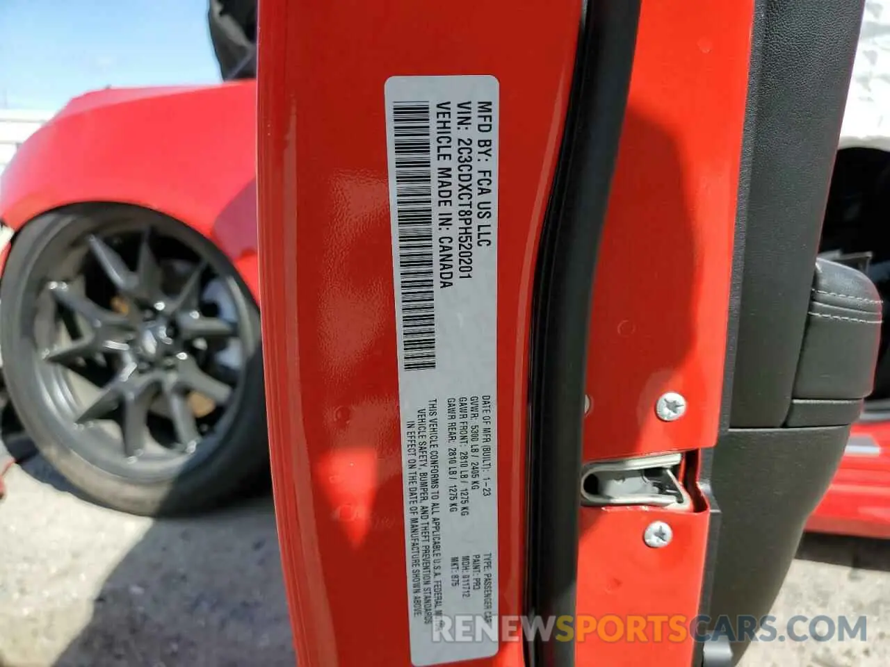 13 Фотография поврежденного автомобиля 2C3CDXCT8PH520201 DODGE CHARGER 2023