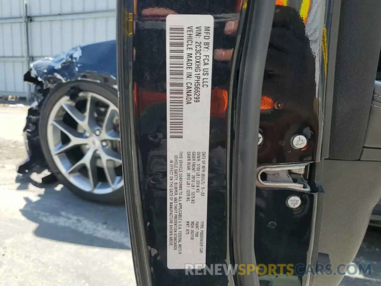 12 Photograph of a damaged car 2C3CDXHG1PH566299 DODGE CHARGER 2023