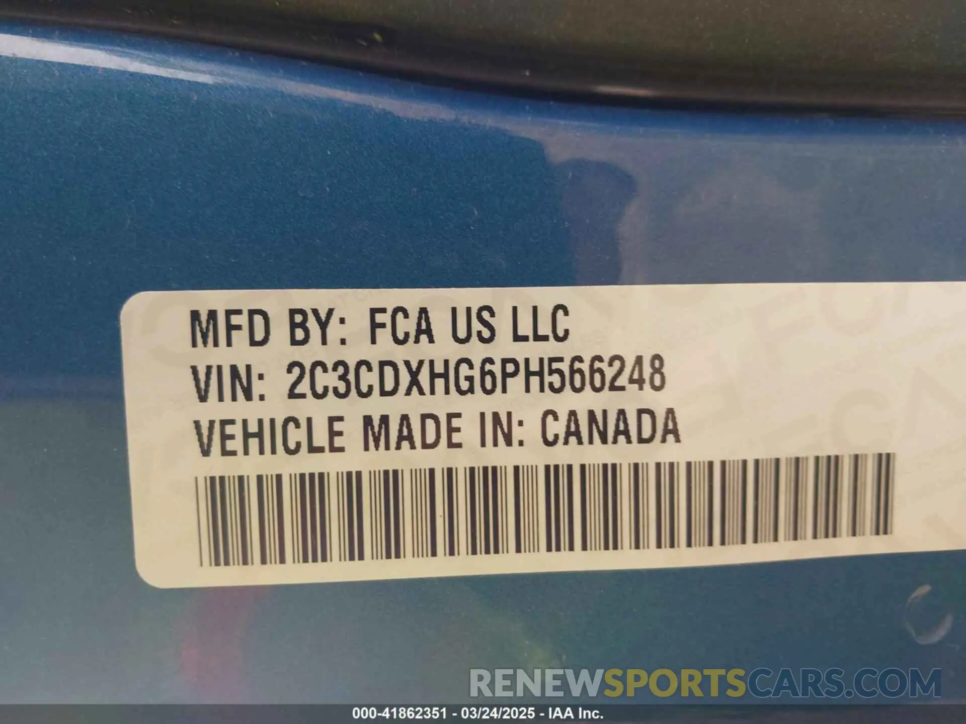 9 Photograph of a damaged car 2C3CDXHG6PH566248 DODGE CHARGER 2023