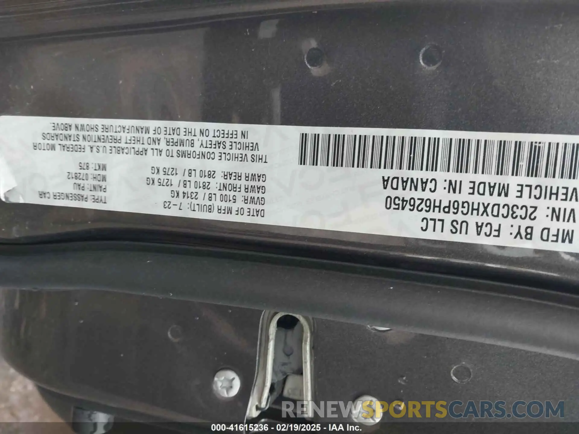 9 Фотография поврежденного автомобиля 2C3CDXHG6PH626450 DODGE CHARGER 2023