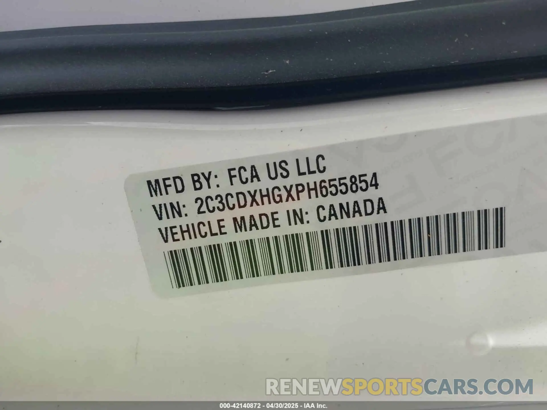 9 Фотография поврежденного автомобиля 2C3CDXHGXPH655854 DODGE CHARGER 2023