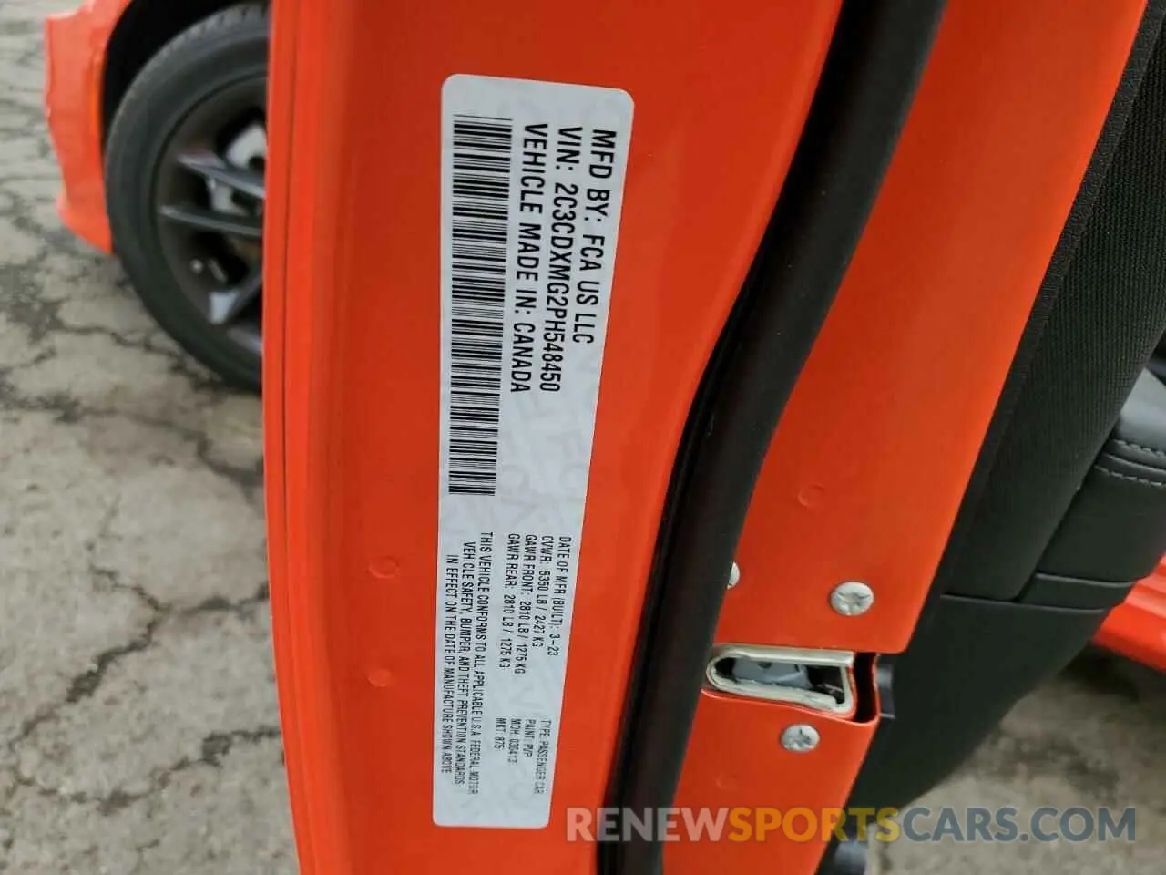12 Фотография поврежденного автомобиля 2C3CDXMG2PH548450 DODGE CHARGER 2023