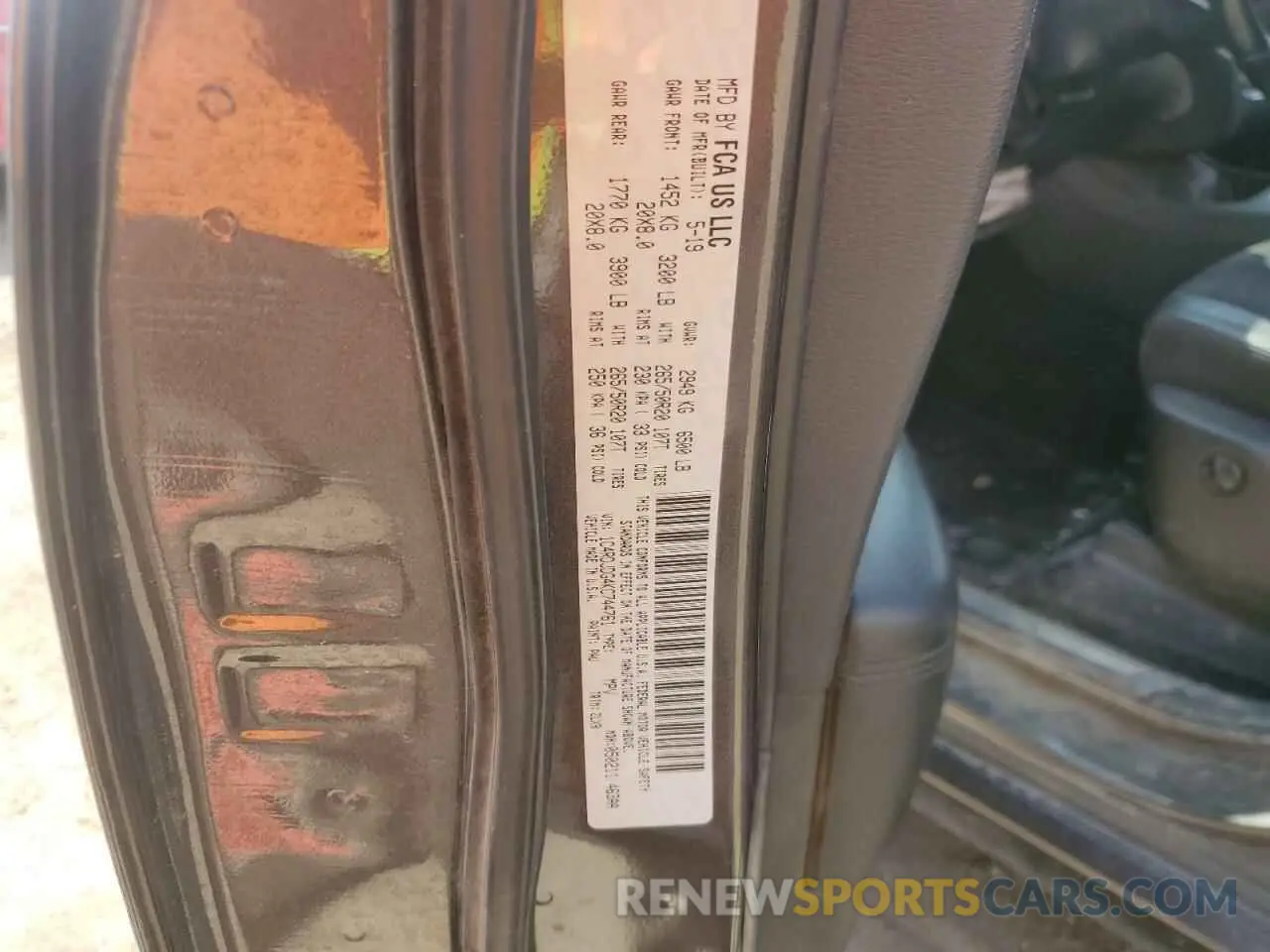 13 Photograph of a damaged car 1C4RDJDG4KC744761 DODGE DURANGO 2019