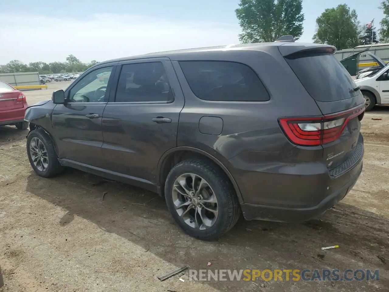 2 Photograph of a damaged car 1C4RDJDG4KC744761 DODGE DURANGO 2019