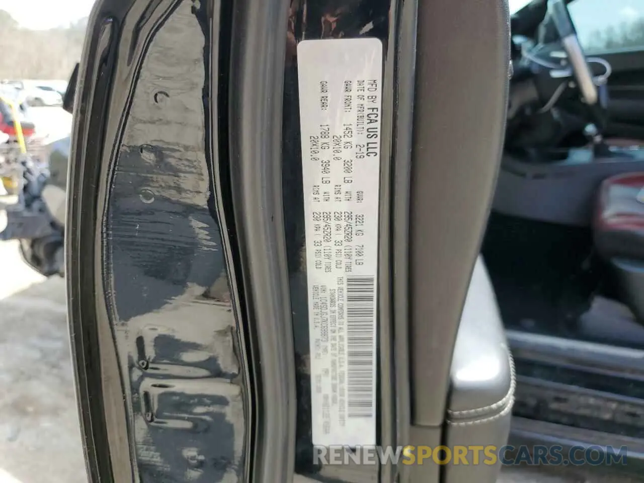 16 Photograph of a damaged car 1C4SDJGJ7KC699873 DODGE DURANGO 2019