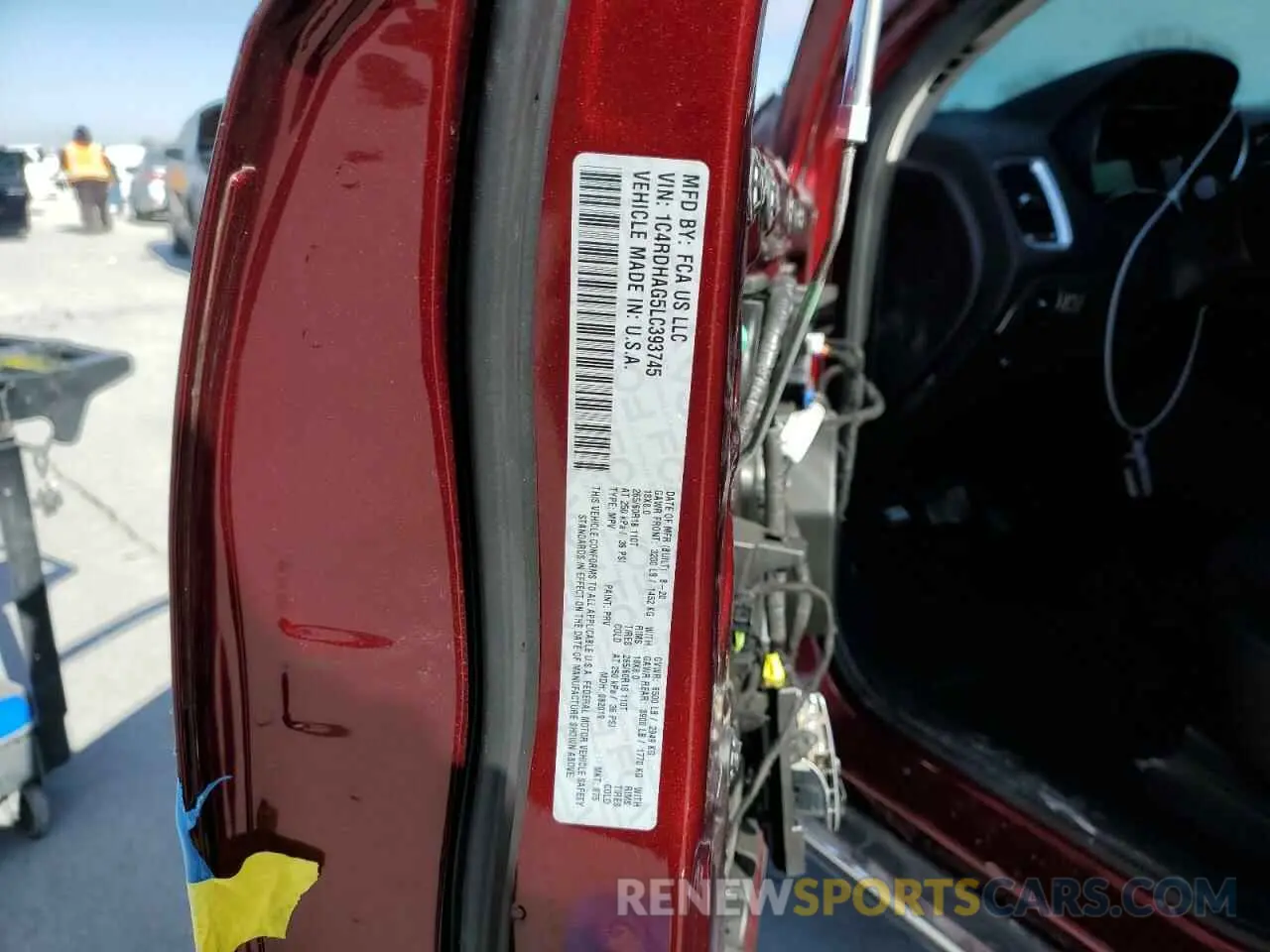 14 Фотография поврежденного автомобиля 1C4RDHAG5LC393745 DODGE DURANGO 2020