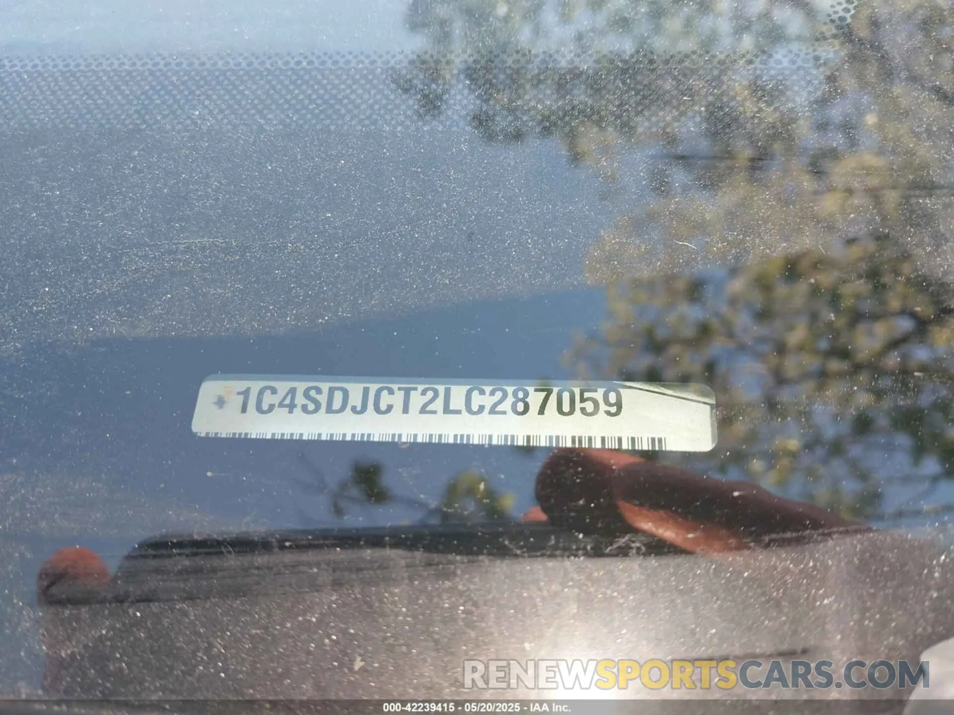 9 Photograph of a damaged car 1C4SDJCT2LC287059 DODGE DURANGO 2020