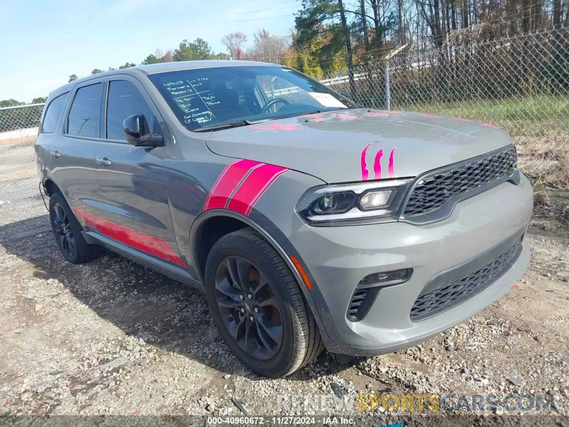 1 Photograph of a damaged car 1C4RDHDG4MC882179 DODGE DURANGO 2021