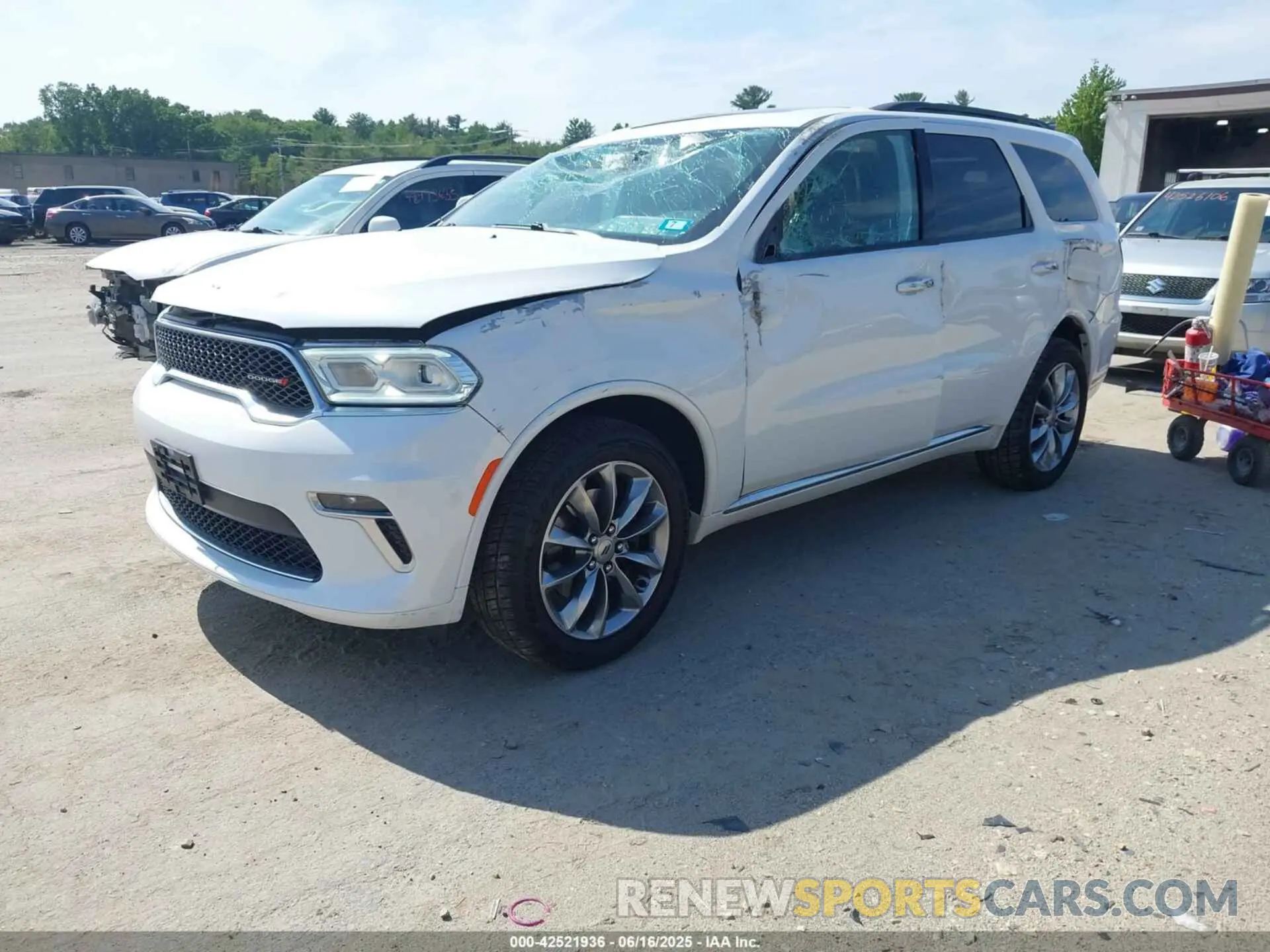 2 Photograph of a damaged car 1C4RDJAG5MC853608 DODGE DURANGO 2021